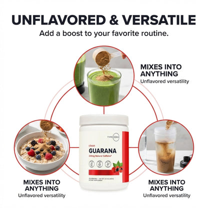 Type Zero Clean Guarana Powder Drink Mix (250 Servings, Unflavored) - 220 MG Caffeine Per Serving, Natural Caffeine, Non GMO, Gluten Free Type ZeroUS supplements