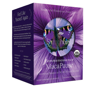 Femmenessence® MacaPause® – Clinically Proven Postmenopausal Organic Vegan Supplement for Natural Hormone Balance, Menopause Symptom Relief, Bone & Heart Health (120 Capsules, 30 Day Supply) Natural Health InternationalAu supplements