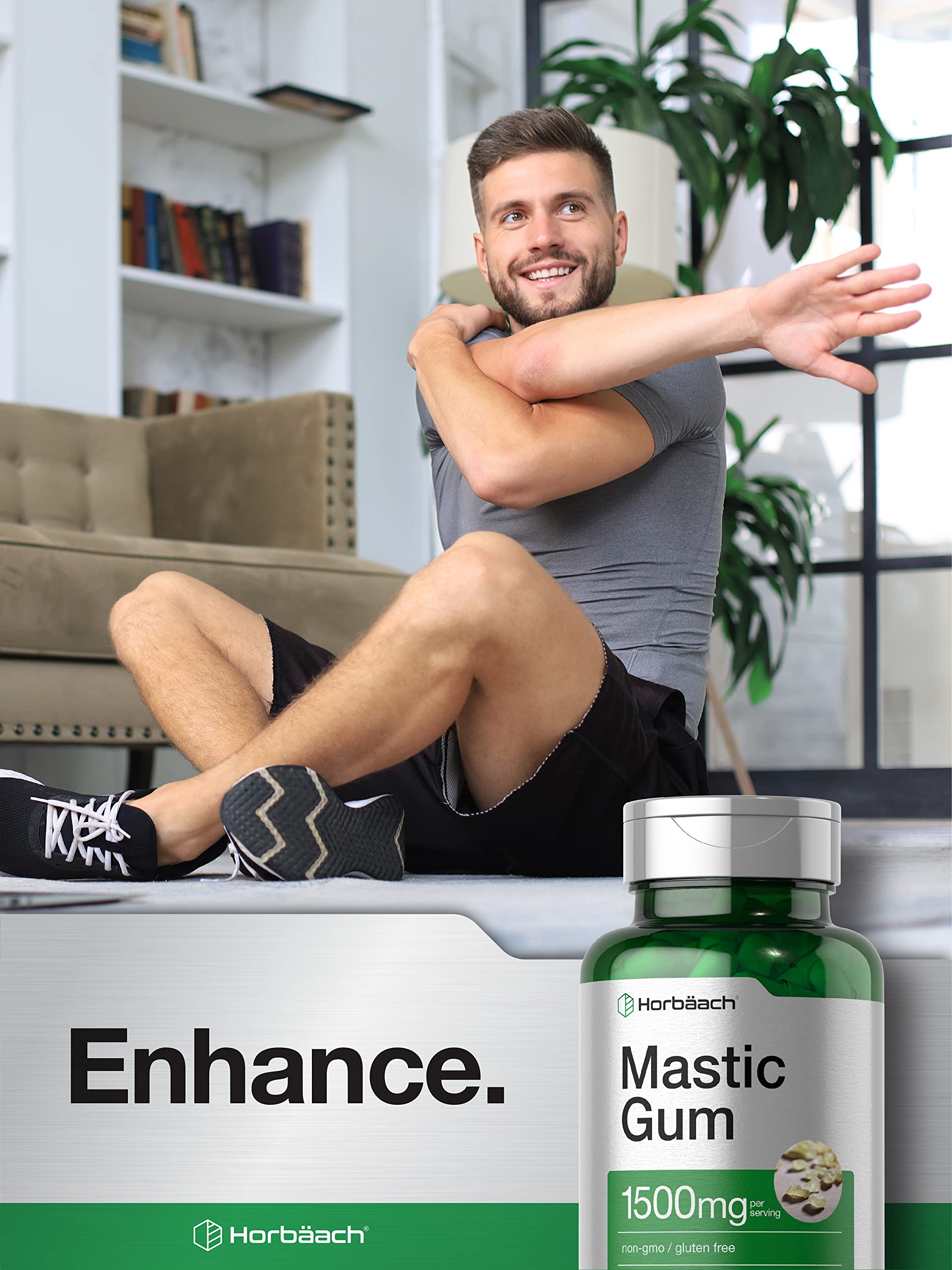 Mastic Gum Capsules 1500mg 100 Count | Non-GMO & Gluten Free | by Horbaach HorbäachAu supplements