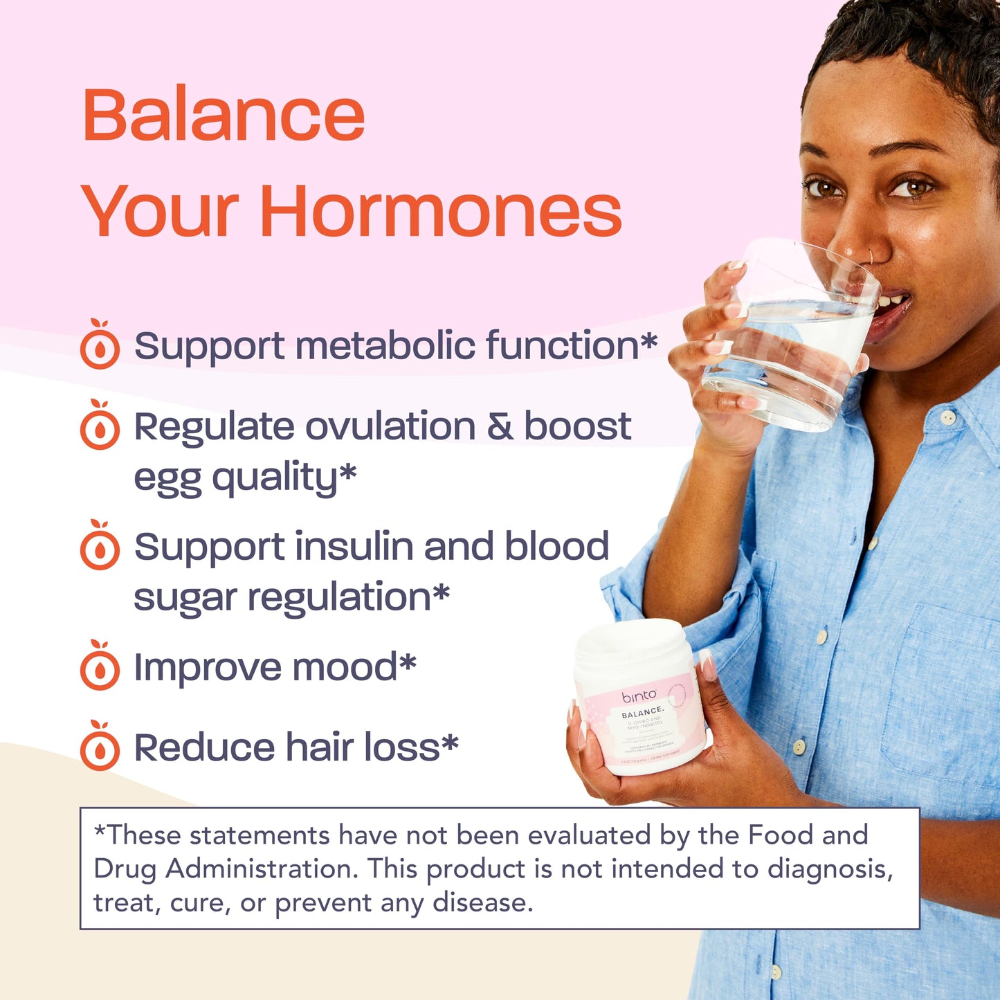 Binto Inositol Powder Mix | 60-Day Supply | 40:1 Ratio of Myo and D-Chiro Inositol BintoUS supplements