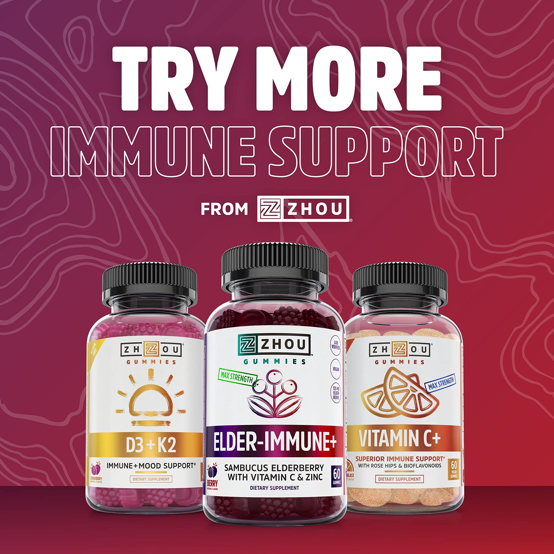 Zhou Nutrition Elderberry Syrup, Immune System Booster with Organic Elderberry Syrup Zhou NutritionUS supplements