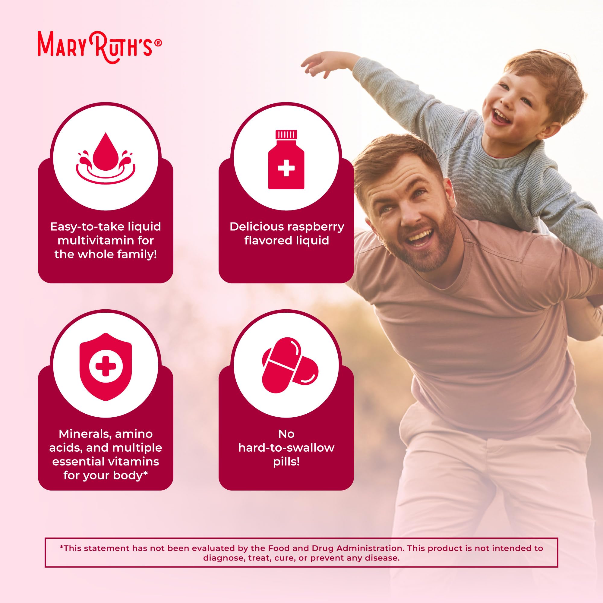 MARYRUTH'S Liquid Morning Multivitamin for Women, Men & Kids | Vitamin A C D E B6 B12 Biotin Zinc | Beauty | Vegan | Non-GMO | Gluten Free | 32 Servings MARYRUTH'SUS supplements