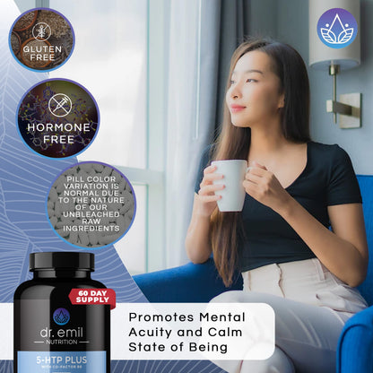 DR EMIL NUTRITION 200 MG 5-HTP Plus with SAM-e for Mood, Stress, and Sleep DR EMIL NUTRITIONUS supplements