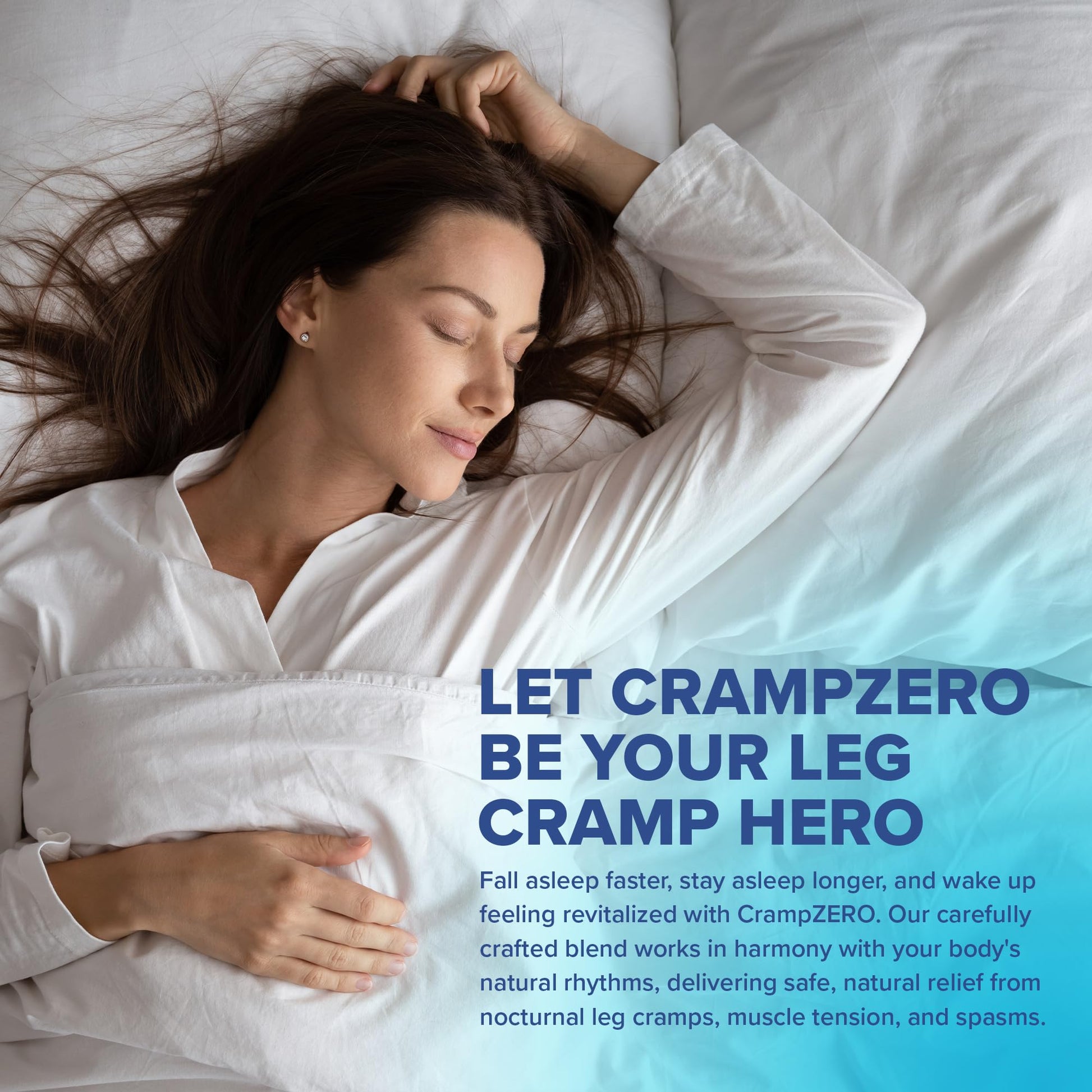 CrampZero Magnesium for Leg Cramps at Night – Potassium Magnesium Supplement with Calcium and Vitamin D3, Supports Muscle Relaxation and Function, Night Leg Cramps Relief, 60 Capsules CrampZeroAu supplements