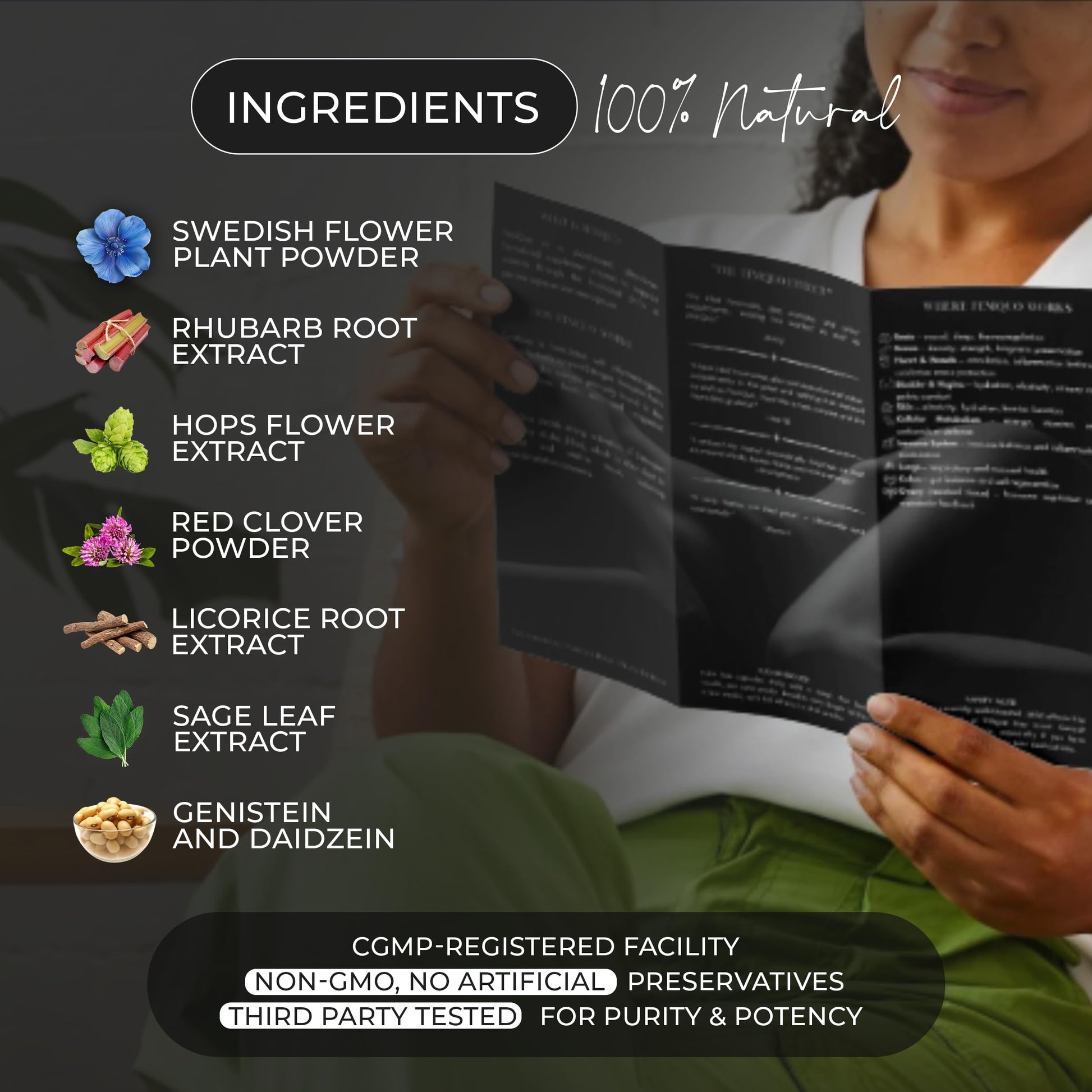 FemQuo by Dr. Honey Menopause & Perimenopause Support for Women Non Hormonal OBGYN Formulated with Rhapontic Rhubarb Red Clover Hops &Sage to Help Hot Flashes Night Sweats Sleep and Mood 60 Capsules FemQuo by Dr. HoneyAu supplements