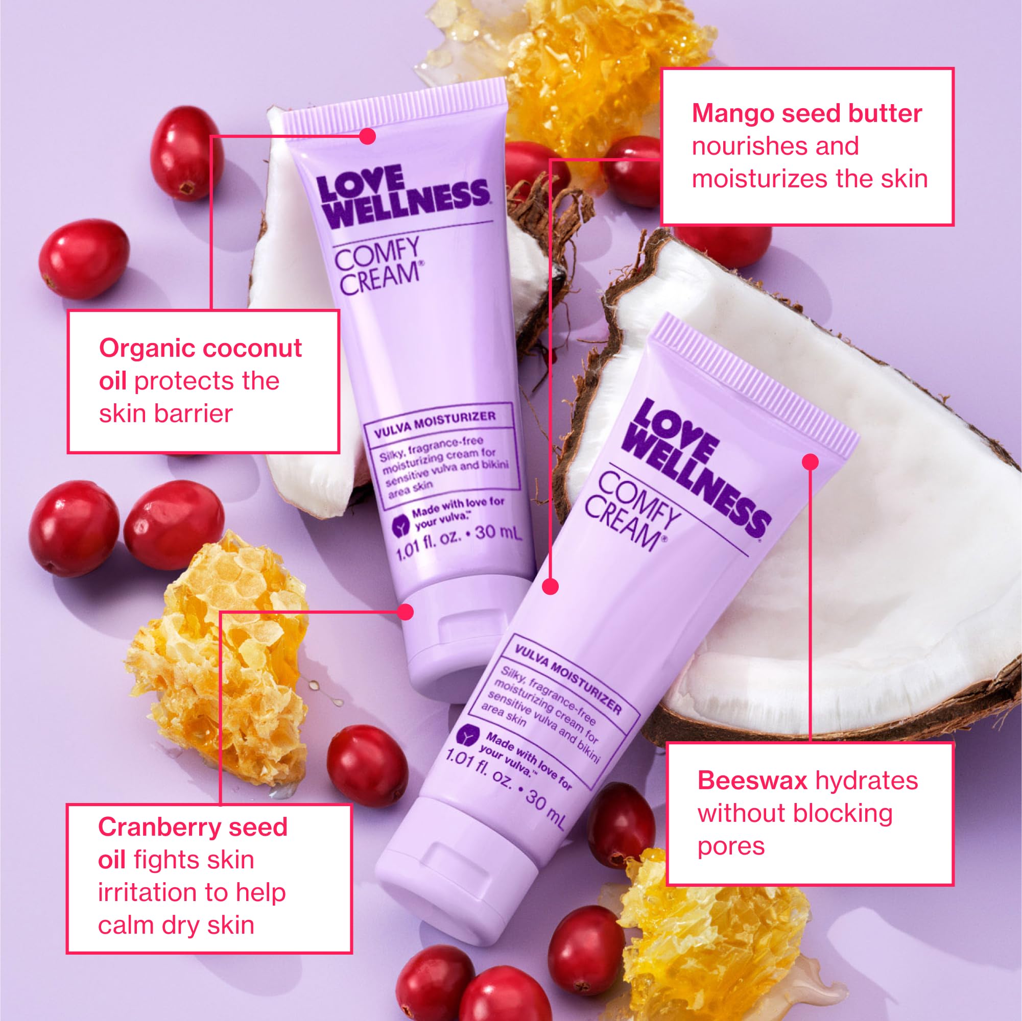 Love Wellness Comfy Cream Vulva & Vaginal Moisturizer - 1.01 oz Love WellnessUS supplements