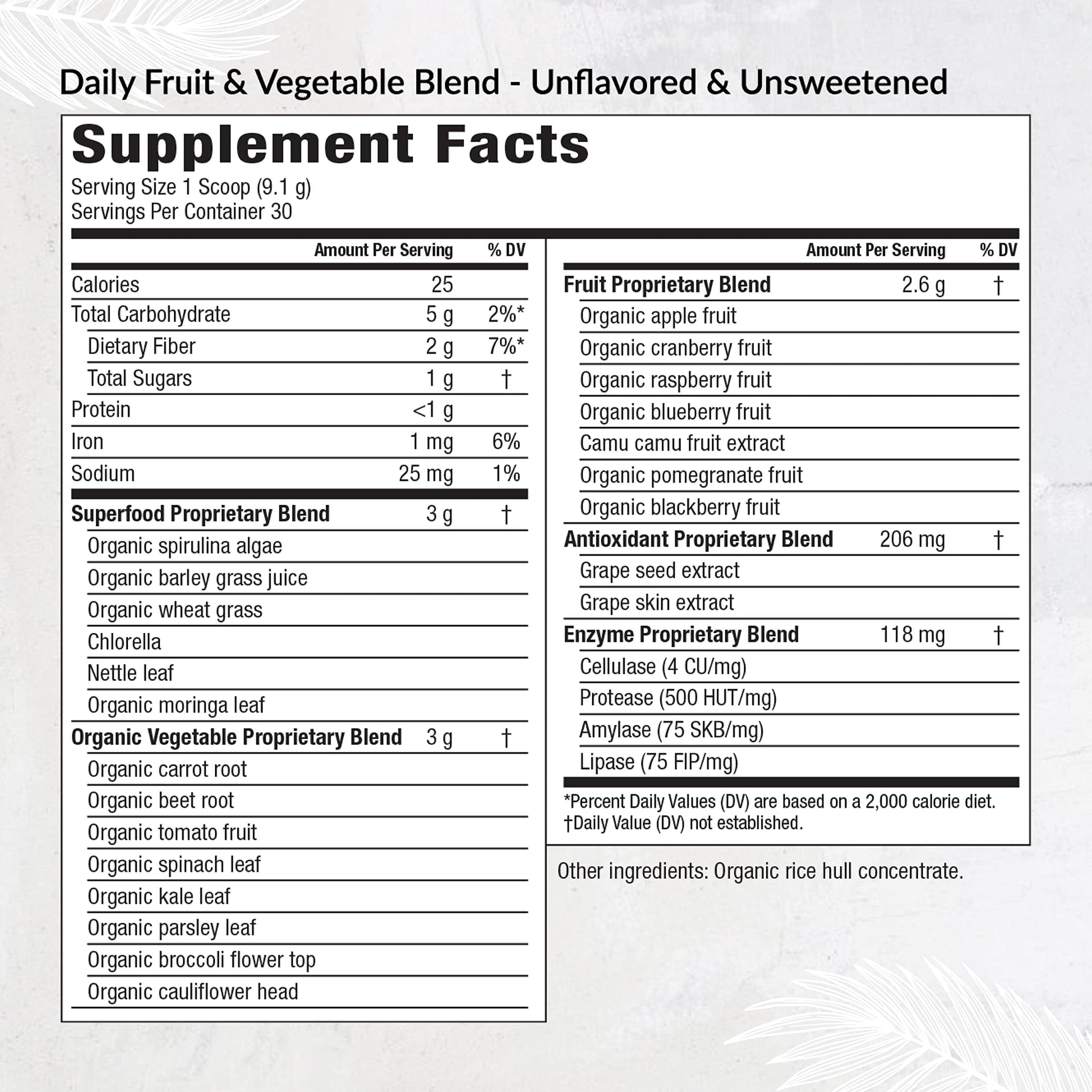 Equilife Daily Fruit & Vegetable Blend, Superfood Antioxidant Supplement with 22 Organic Fruits & Vegetables, Unflavored, Vitamin C, Fiber, 9 Essential Amino Acids, Supports Energy, 30 Servings Tub EquilifeAu supplements