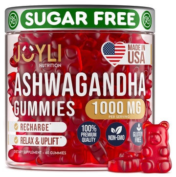 Ashwagandha Gummies for Women & Men - Natural Calm Gummies with Ashwagandha Root Extract Vitamin C Zinc - Ashwagandha Herbal Supplement for Sleep Stress Balance - 60 Vegan Sugar Free Chews JOYLI NutritionAu supplements
