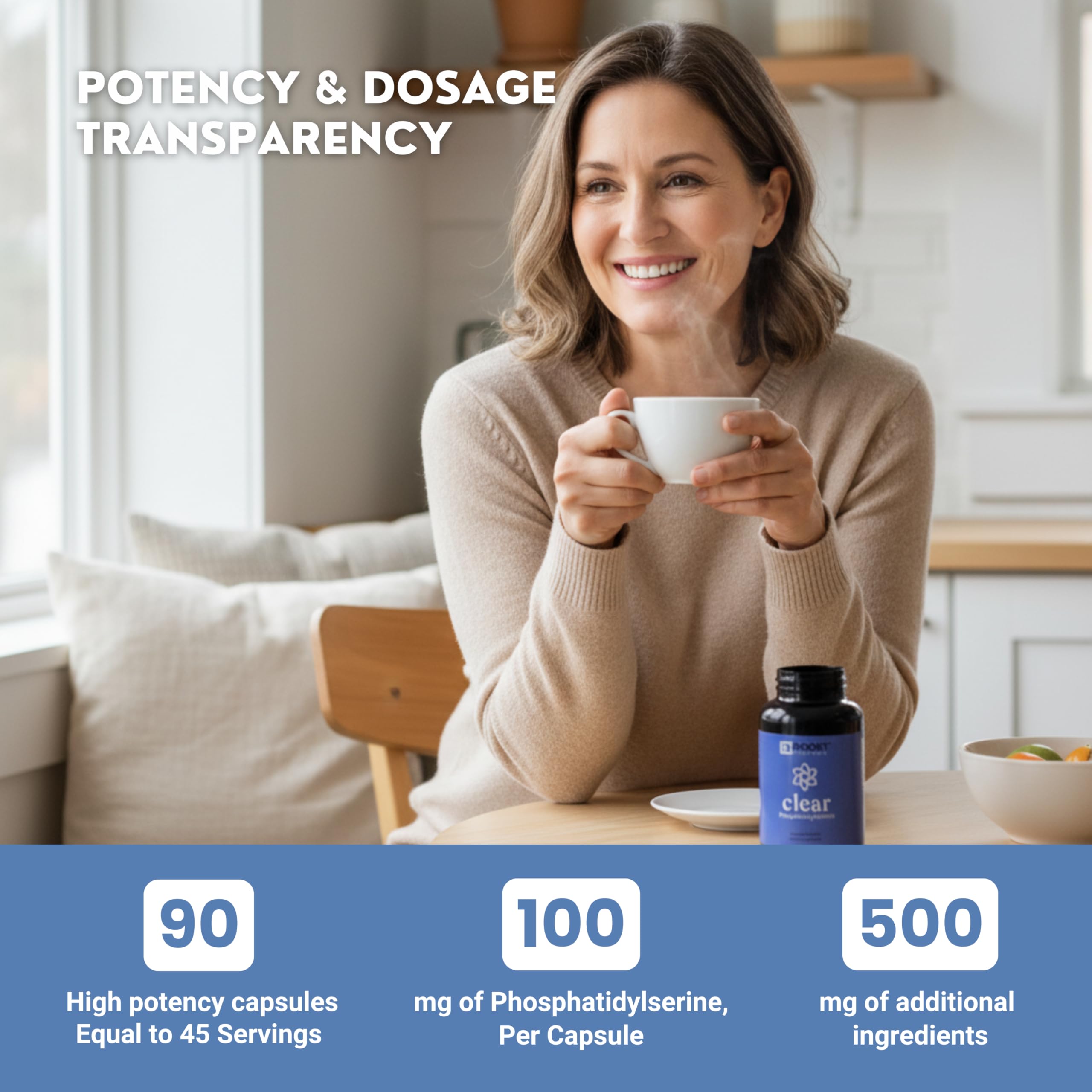 BoostCeuticals Phosphatidylserine 100mg with Ginkgo DMAE Gotu Kola - Memory, Stress & Cortisol Support, Cognitive Focus, Sleep Health, Brain Function Supplement, 90 Capsules BoostCeuticalsAu supplements