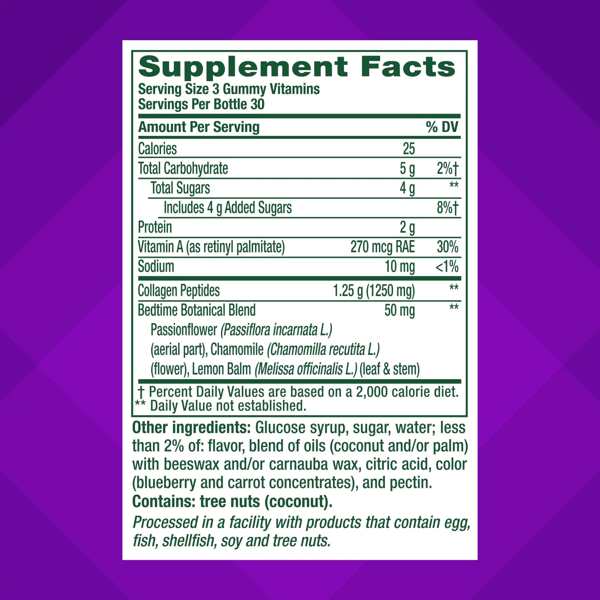 vitafusion Nighttime Skin Support (1), Beauty Supplement with Retinol (Vitamin A RAE), Collagen & Bedtime Botanicals VitafusionAu supplements