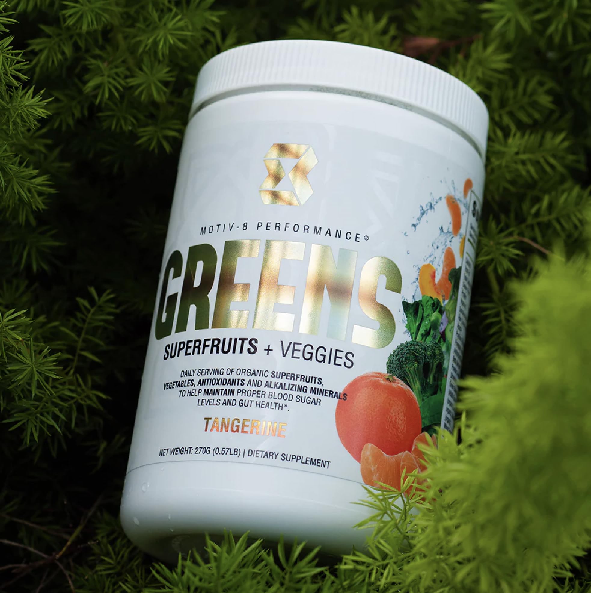 Motiv-8, Greens Superfruits & Veggie Superfood Powder Supplement, Antioxidant, Fiber, Sugar-Free, 30 Servings (Tangerine, 30 Servings) Motiv-8Au supplements