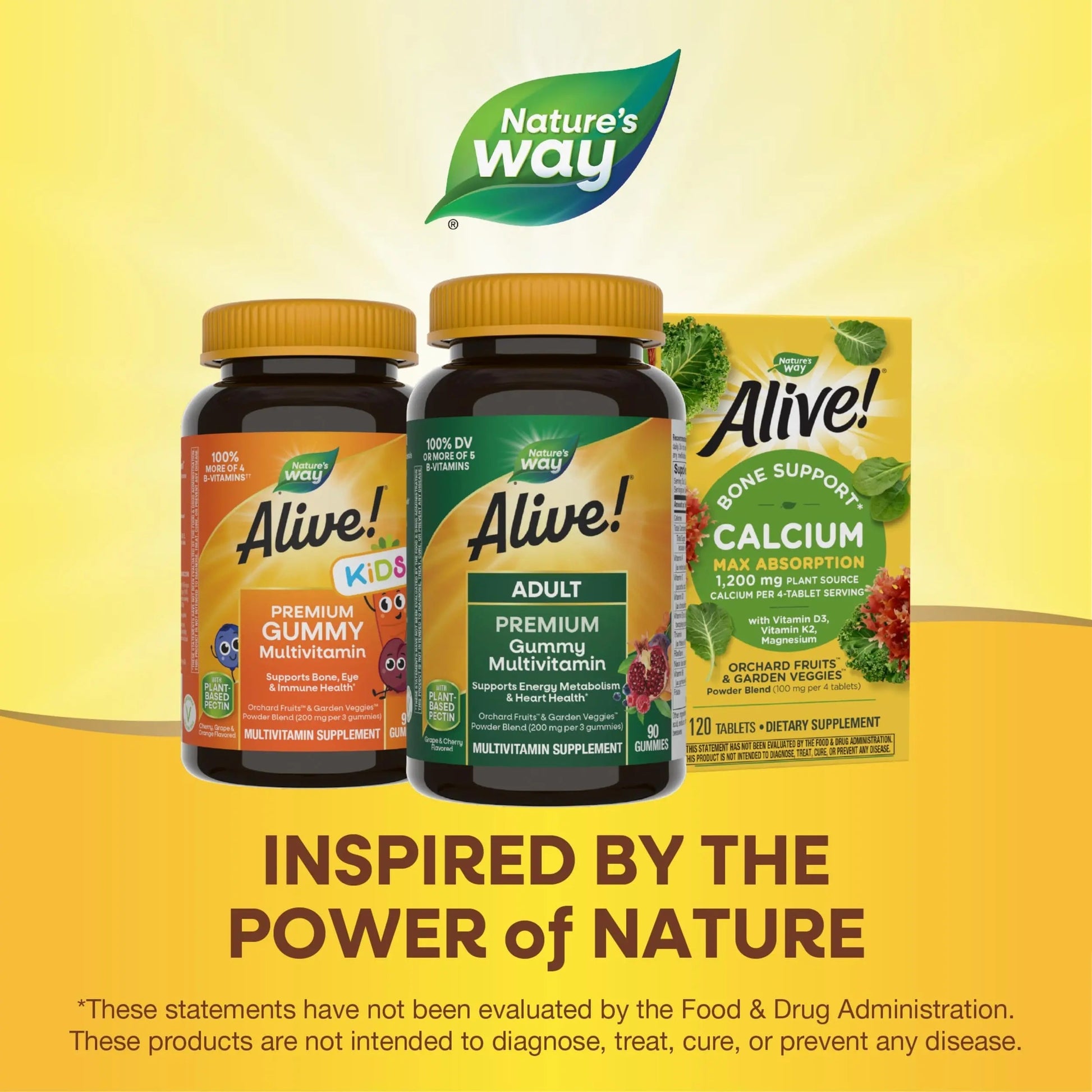 Nature's Way Alive! Adult Premium Multivitamin Gummy, Full B-Vitamin Complex, Supports Energy Metabolism & Heart Health*, 90 Gummies Nature's WayAu supplements