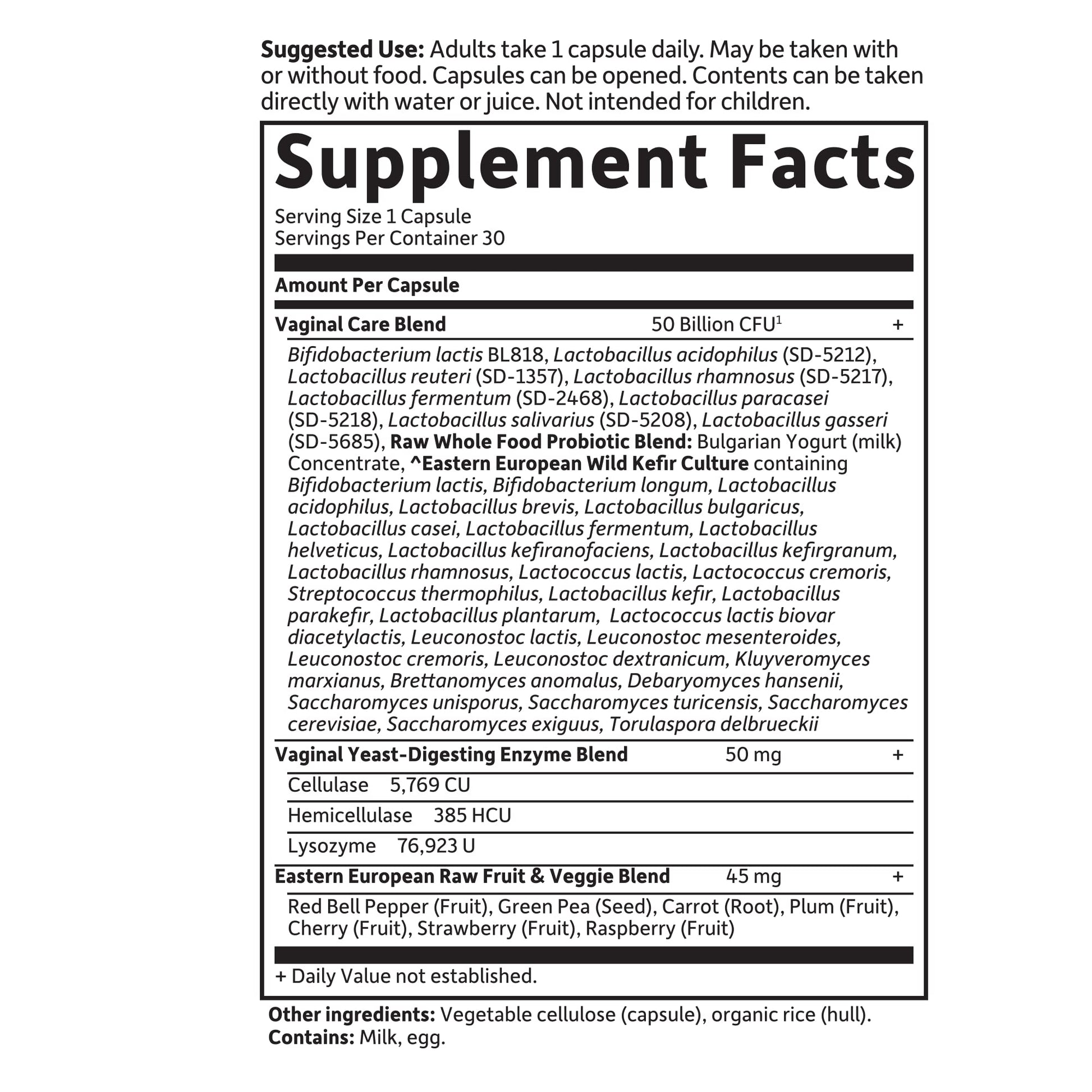 Garden of Life Raw Probiotics Vaginal Care - 50 Billion CFU - 38 Probiotic Strains - Supports Vaginal & Urinary Tract Health - Shelf Stable - 30 Vegetarian Capsules Garden of LifeAu supplements
