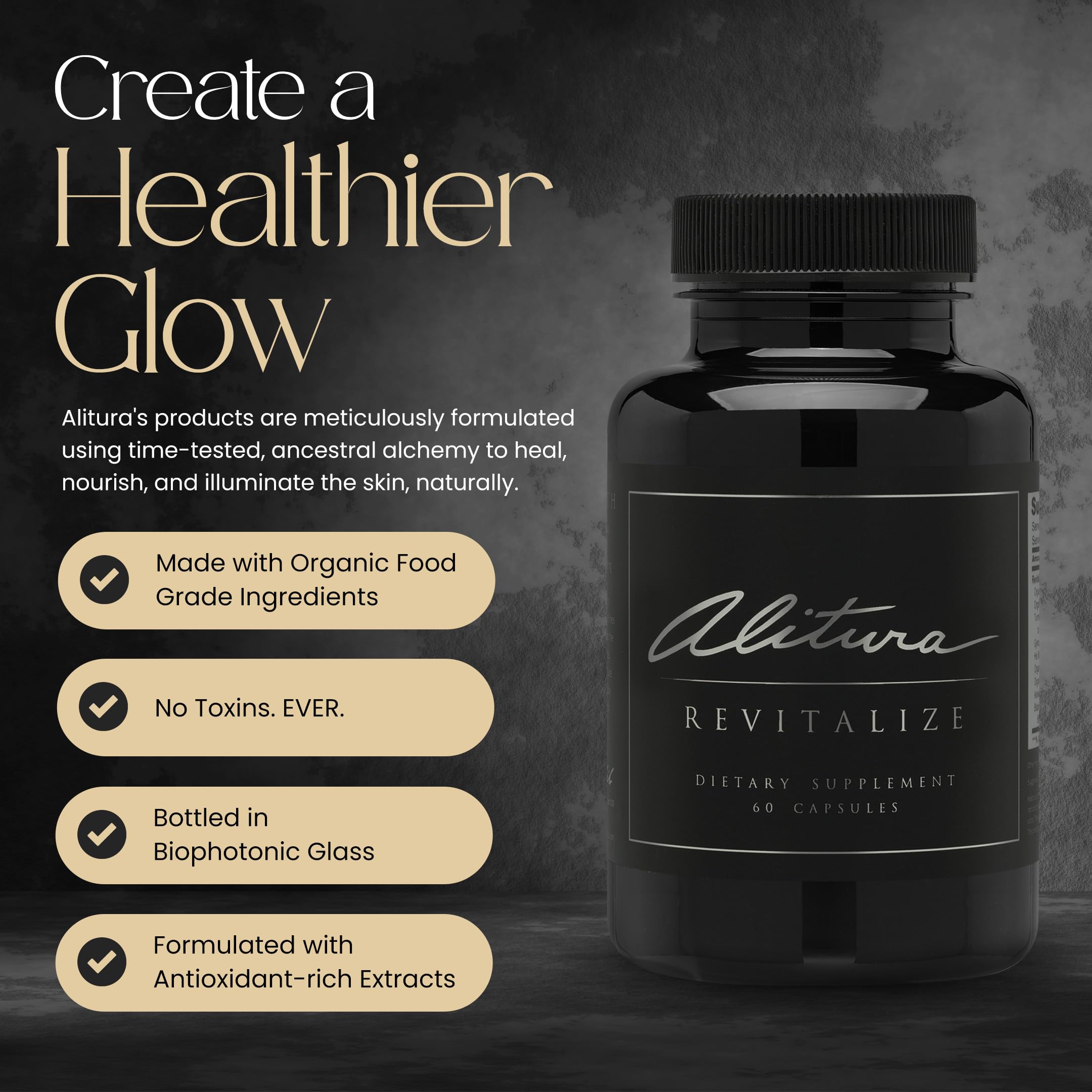 Alitura Revitalize – Organic Ashwagandha & Turmeric Supplement – Natural Energy, Mood & Recovery Support for Men & Women – Adaptogenic Herbs for Daily Wellness – 60 Capsules AlituraAu supplements