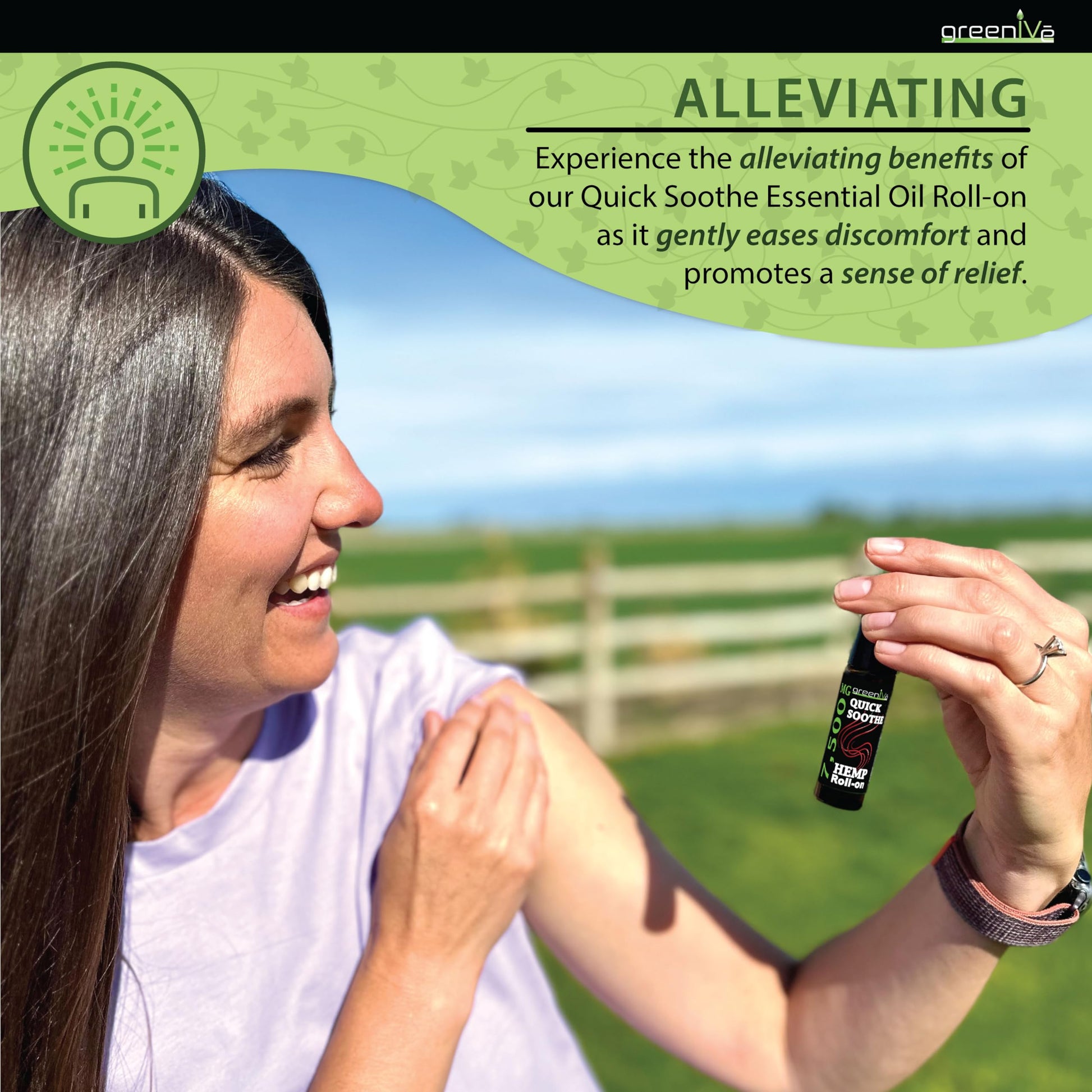 GreenIVe 7,500mg Hemp Roll-On Quick Soothe Therapeutic Essential Oil Blend for Topical Targeting Roll-On (4 Pack) GreenIVeAu supplements