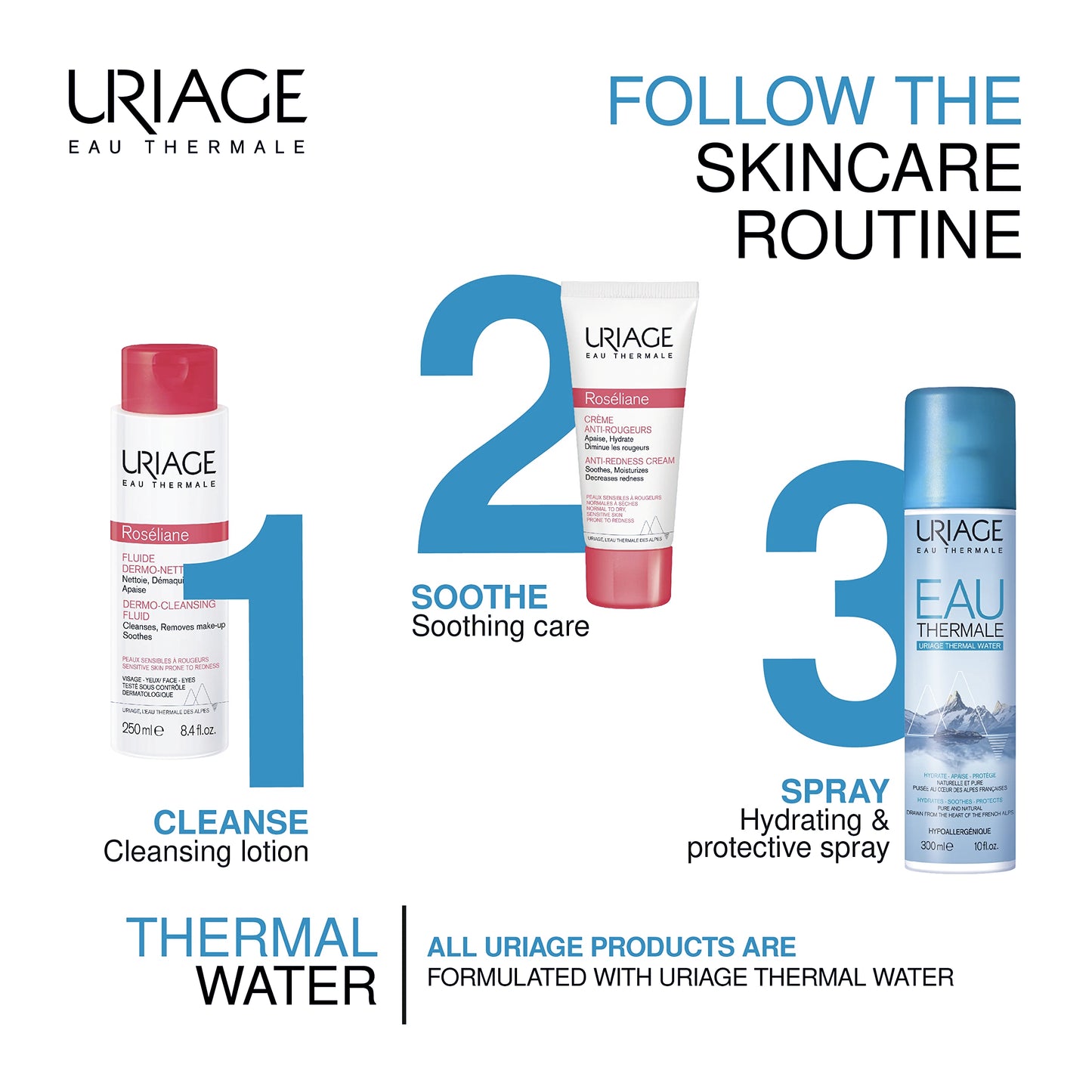 Uriage Roseliane Redness Relief Face Cream 1.35 fl.oz. | Hydrating Moisturizer UriageUS supplements