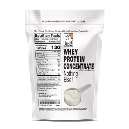 It's Just! - 100% Whey Protein Concentrate, Made in USA, Premium WPC-80, No Added It's Just!US supplements