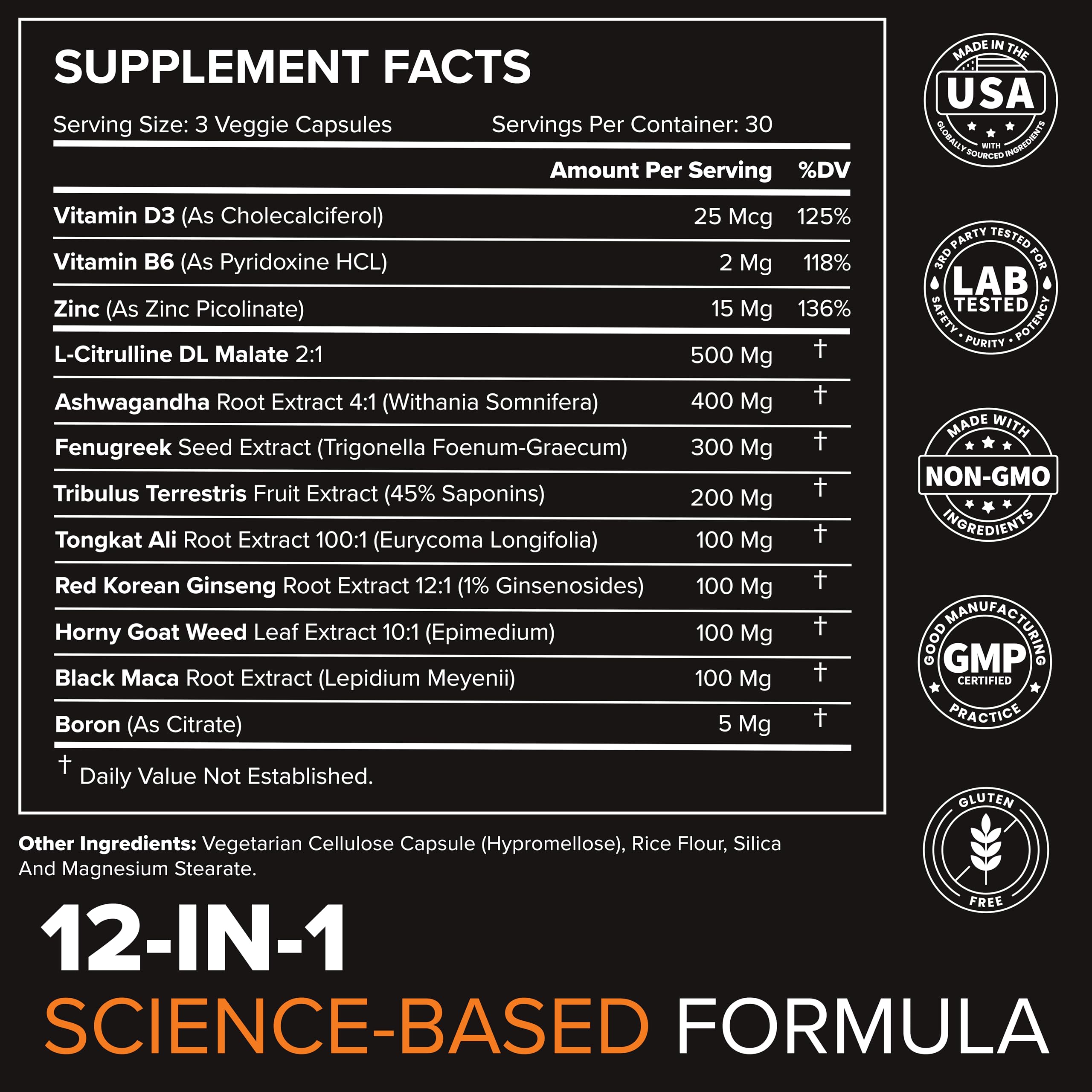 STRIVLABS Peak Potential 12-in-1 Testosterone Support for Men – Natural Strength, Energy & Muscle Builder with Tongkat Ali, Ashwagandha & Fenugreek – 90 Capsules STRIVLABSAu supplements