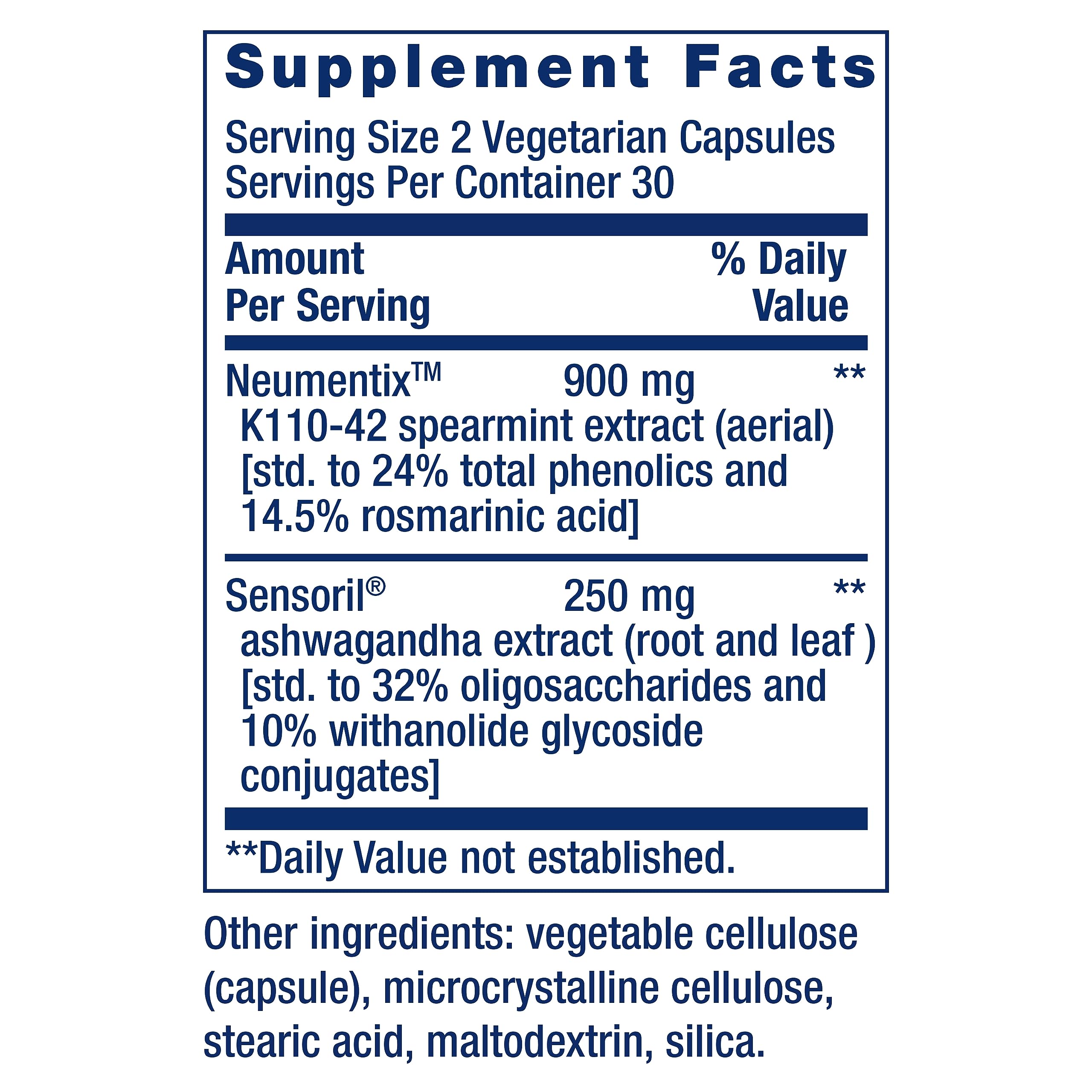 Life Extension Ashwagandha Plus Calm & Focus, ashwagandha Extract, Spearmint Extract, Focus, Attention, Relaxation, Advanced Formula, 60 Vegetarian Capsules Life ExtensionAu supplements