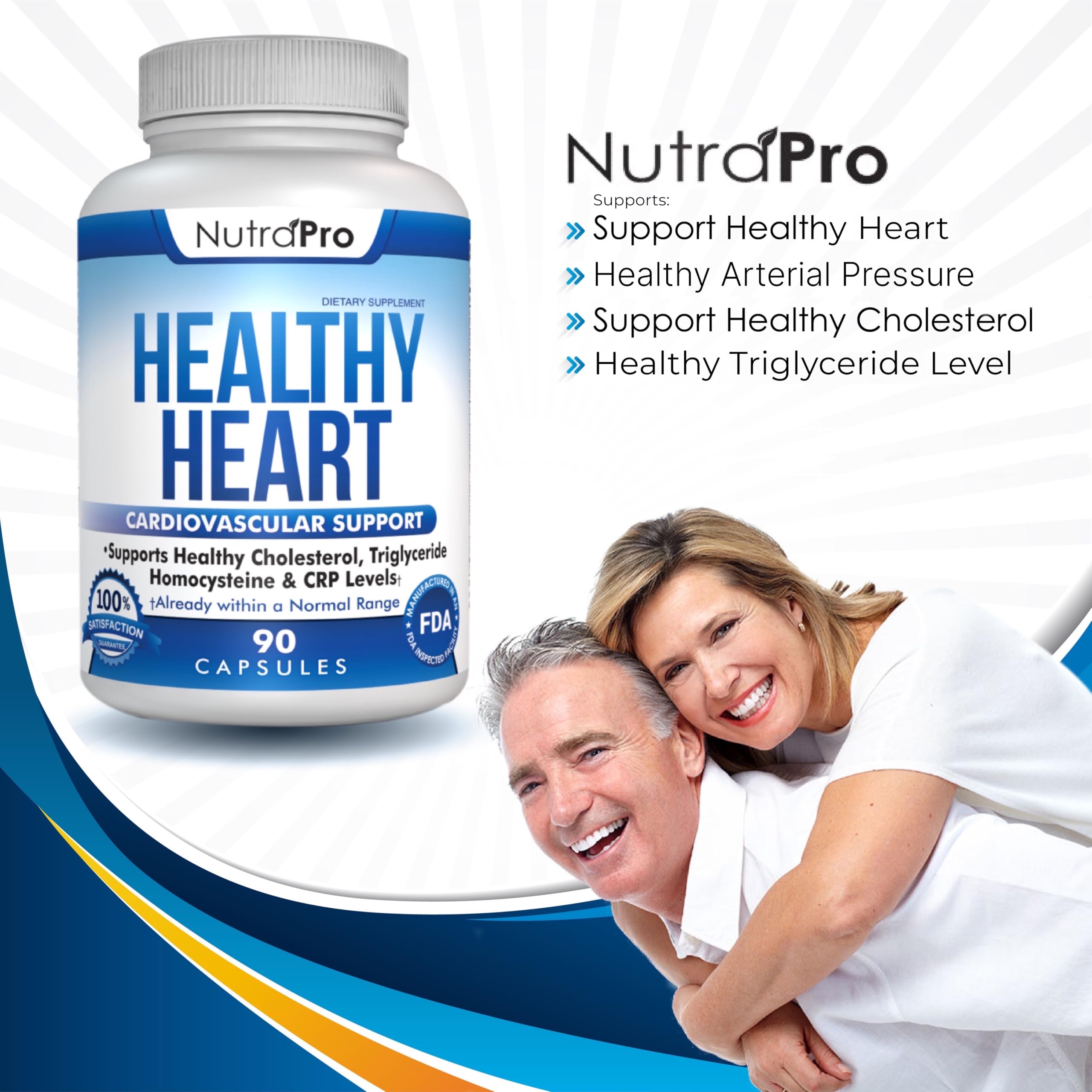 NutraPro Healthy Heart - Heart Health Supplements & Arteries Support .Healthy Cholesterol and Triglyceride. GMP Certified. NutraProAu supplements