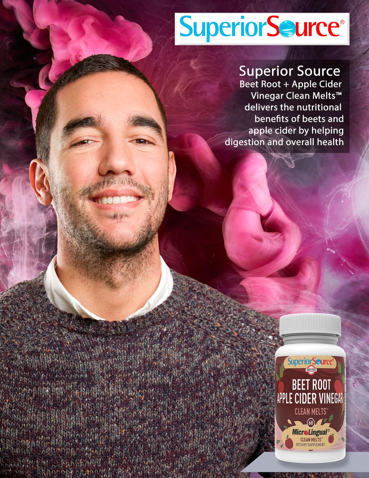 Superior Source Beet Root + Apple Cider Vinegar Clean Melts, 60 Instant Dissolving & Great Superior SourceAu supplements