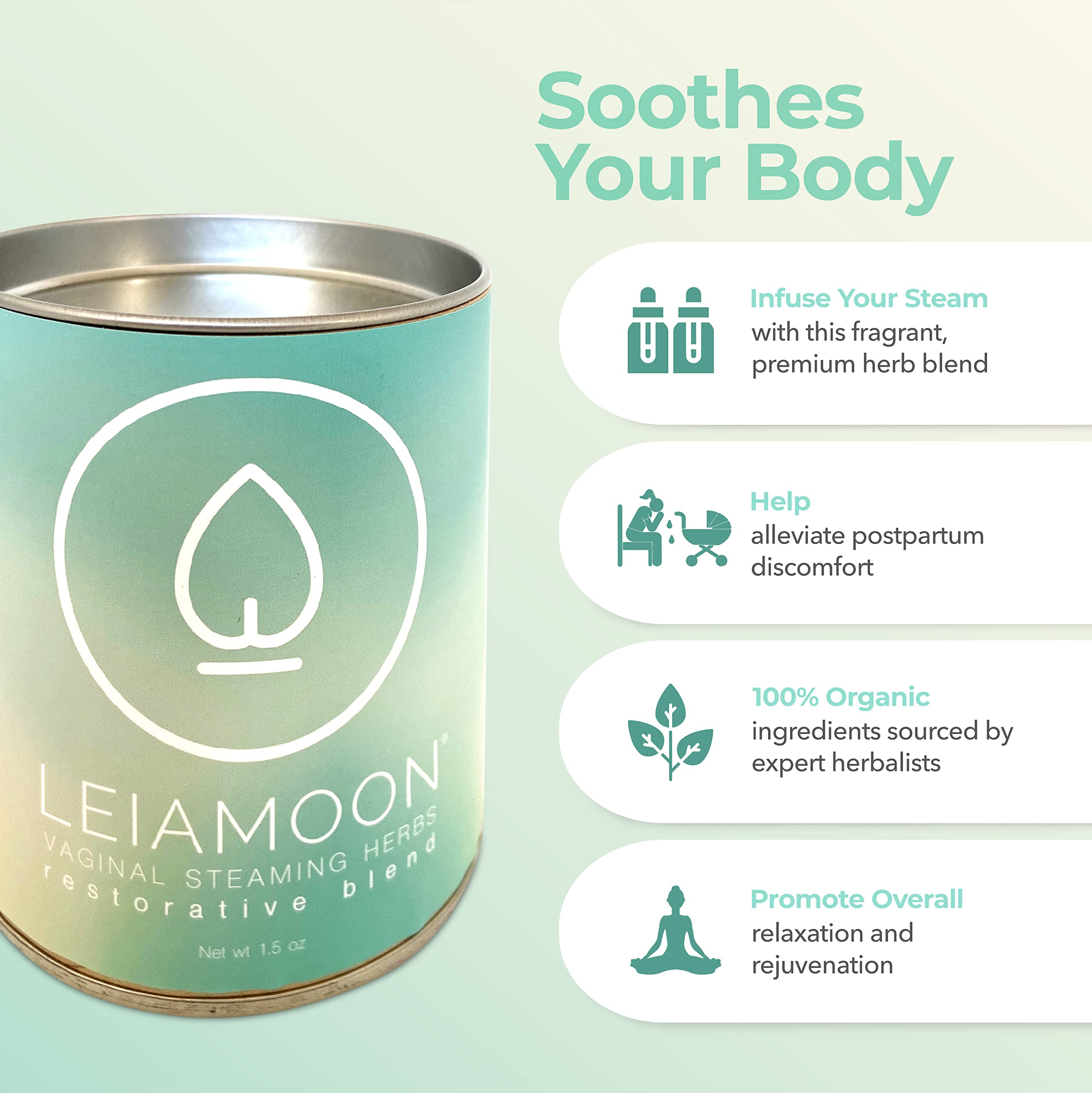 Leiamoon - Vaginal Steam Herbs Blends V Steam Kit for Cleansing, Regulating, and Balancing LeiamoonAu supplements