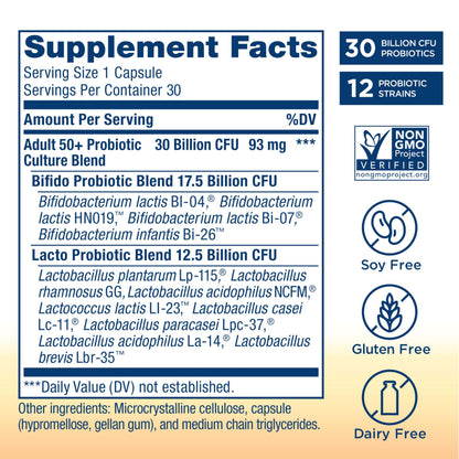 Renew Life Probiotic Adult 50 Plus Probiotic Capsules, Daily Supplement Supports Urinary Renew LifeUS supplements