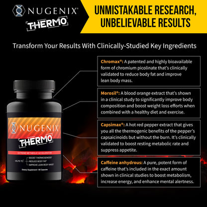 Nugenix Thermo - Thermogenic Fat Supplement Pills for Men, Extreme Metabolic Accelerator, 60 Count NugenixUS supplements