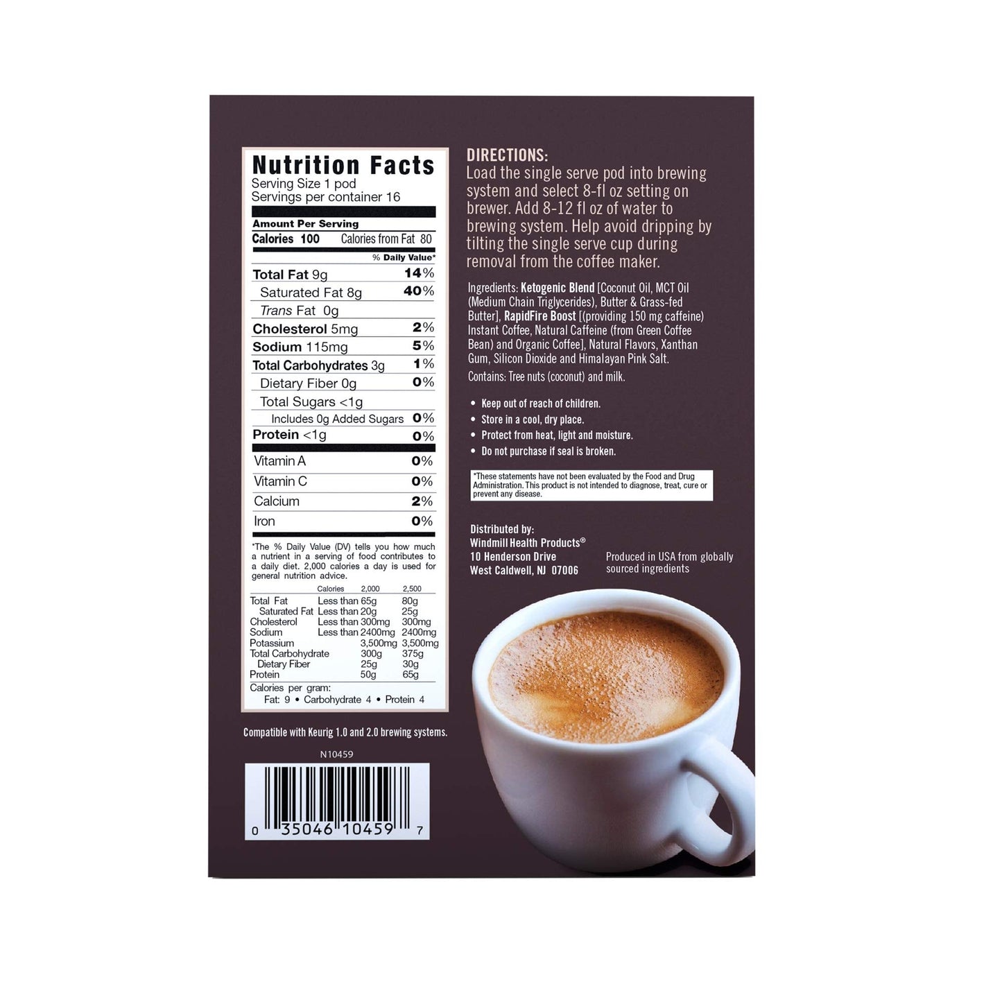 Rapidfire French Vanilla Ketogenic High Performance Keto Coffee Pods, Supports Energy Rapid FireUS supplements