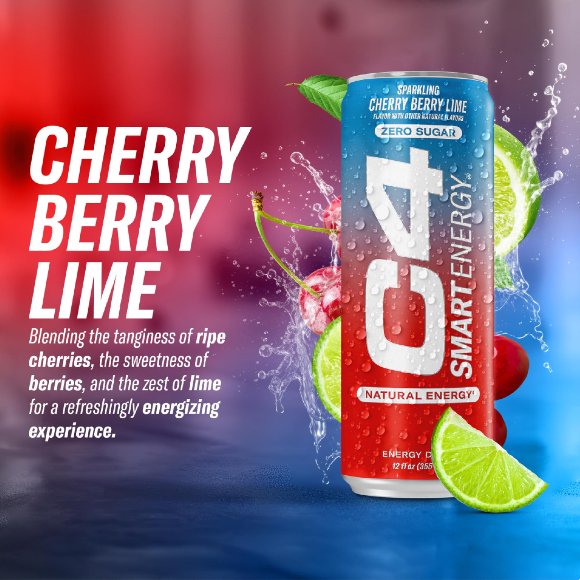 Cellucor C4 Smart Energy Drink - Sugar Free Performance Fuel & Nootropic Brain Booster, Coffee Substitute or Alternative | Cherry Berry Lime 12 Oz - 12 Pack C4Au supplements