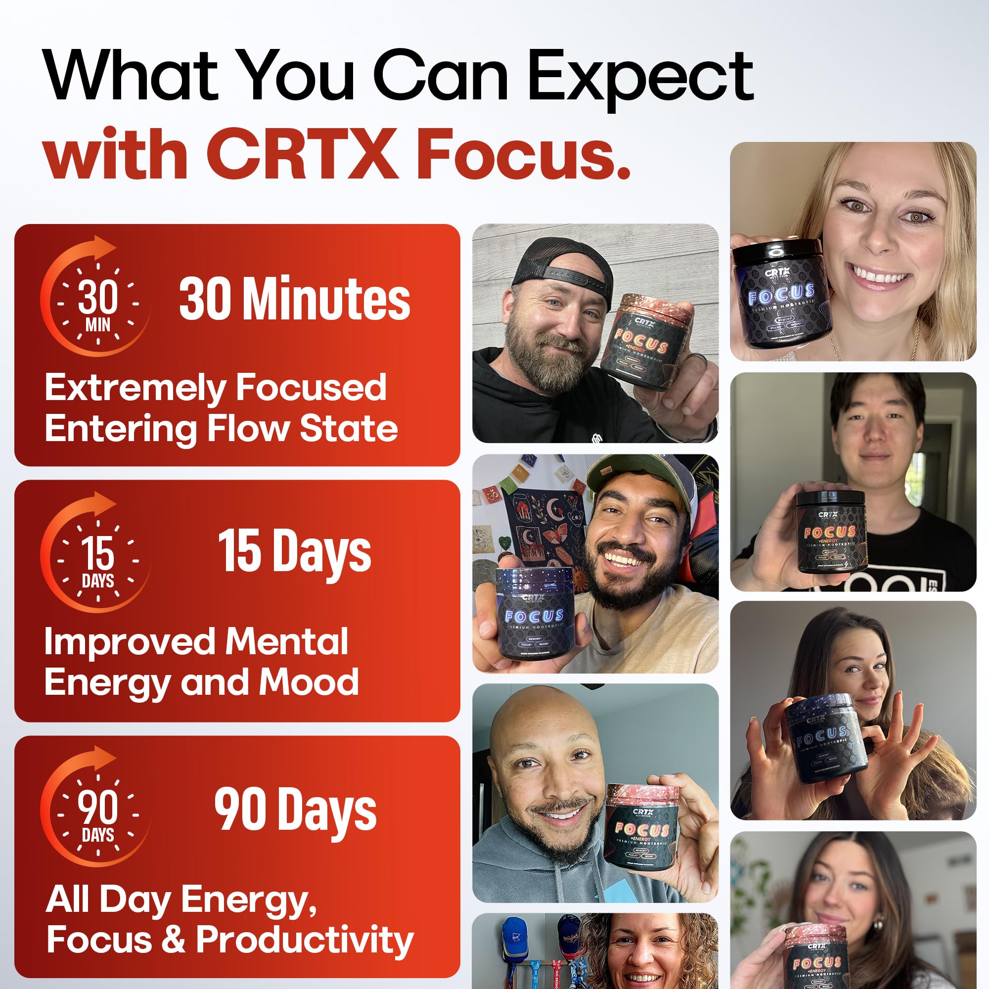 Nootropic Strongest Focus Supplement - Clinically Backed Ingredients Made in USA - Scientifically Backed Doses - Supplement for Brain Fog - AlphaGPC, Lions Mane, Rhodiola and More 10:1 90 Capsules CRTX NutritionAu supplements