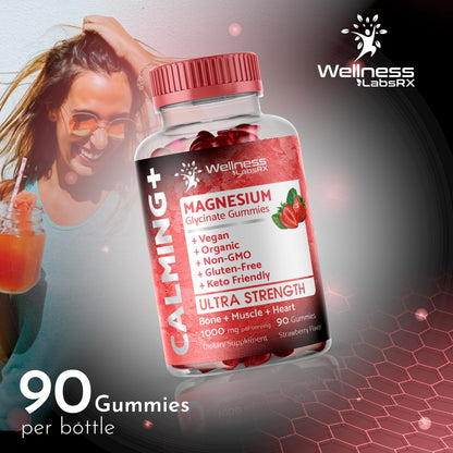 Magnesium Glycinate Gummies - 1000 mg - Magnesium Supplement to Support WELLNESS LABSRXUS supplements