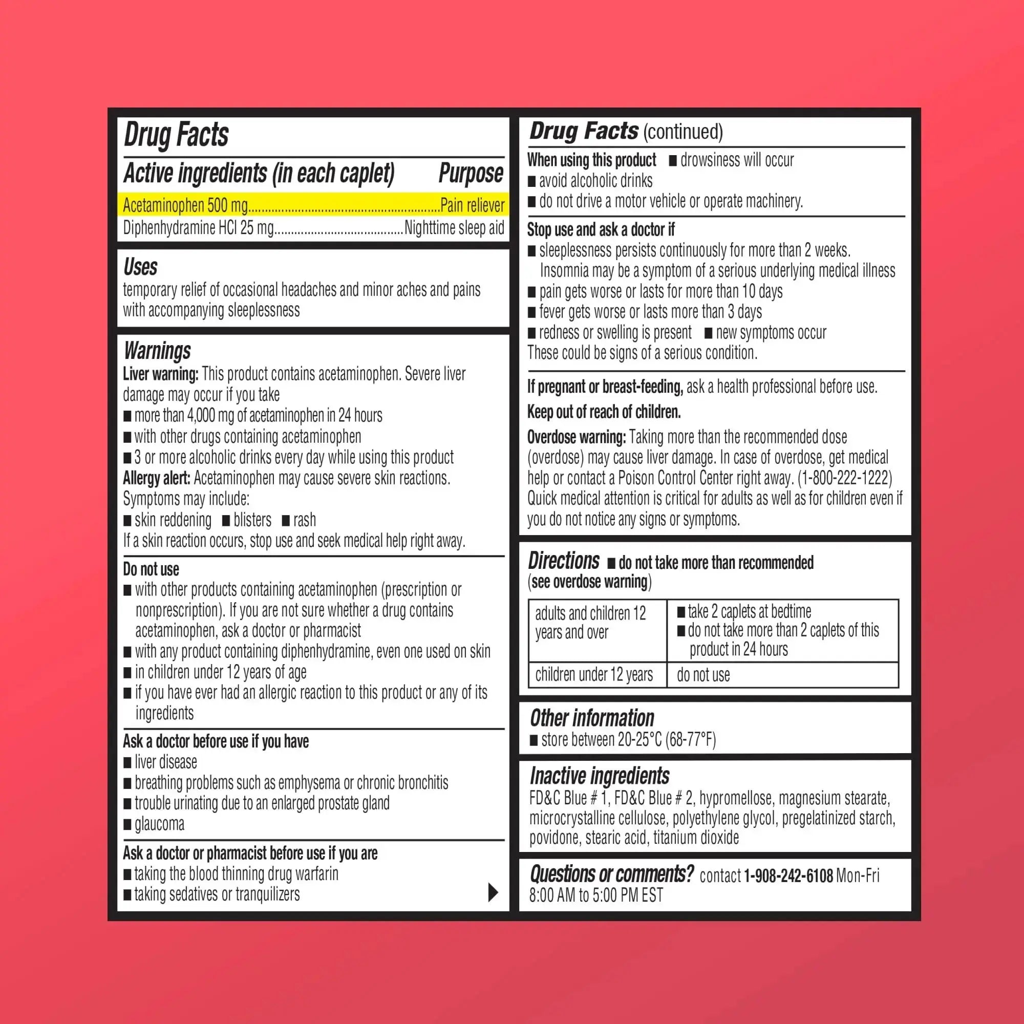 GoodMeds Compare to Tylenol PM PM Pain Reliever & Sleep Aid, Generic Acetaminophen 500mg, Fast-Acting, Extra Strength for Headaches, Migraines, Aches | Non-Habit Forming (375 Count) GoodMedsAu supplements