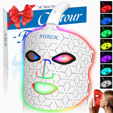 BUBLOC Red Light Therapy Mask, Led Contour Face Mask Light Therapy, 7 Color Red Light Face Mask BUBLOCAu supplements