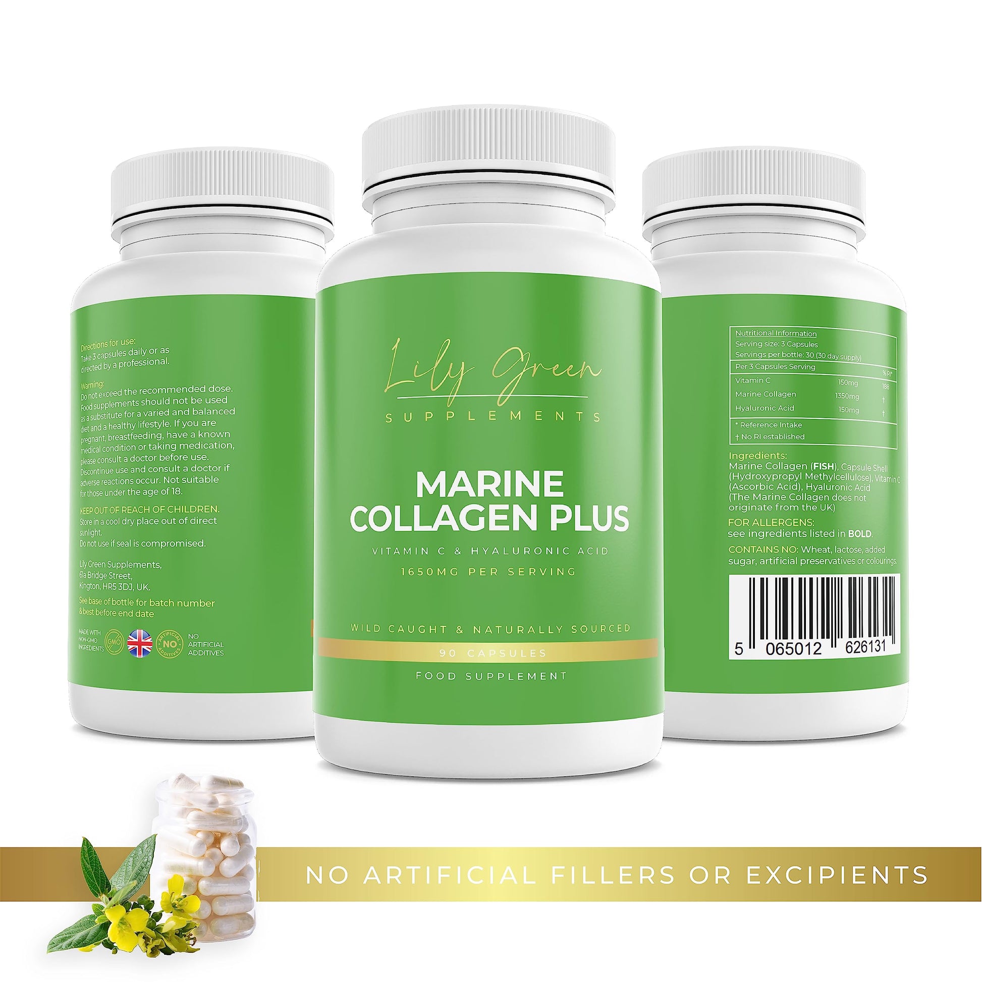 Lily Green | Marine Collagen with Hyaluronic Acid & Vitamin C - 1650mg per Serving Lily Green SupplementsAu supplements