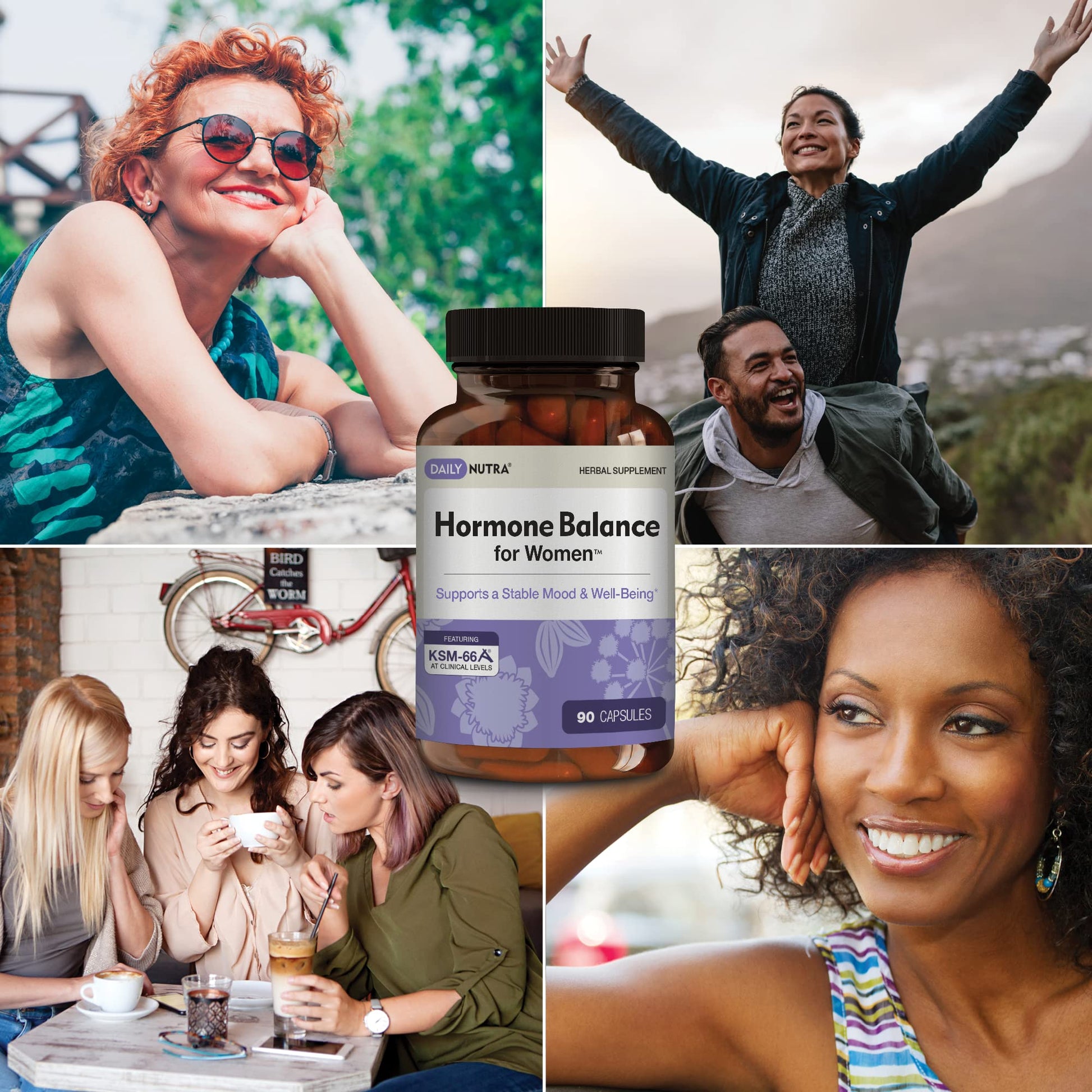 Hormone Balance for Women - Natural Mood Supplement - PMS Relief and Menopause Support | Featuring Clinically Studied KSM-66 Ashwagandha (90 Capsules) DailyNutraAu supplements