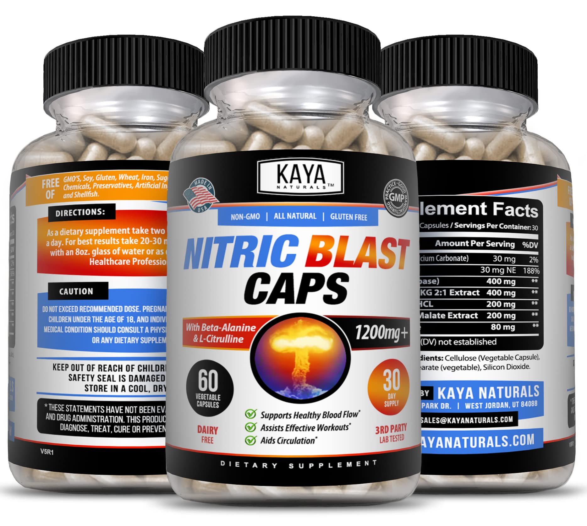 Kaya Naturals - Nitric Blast Potent All-Natural Herbal Supplement for Maximum Health Benefits Kaya NaturalsAu supplements