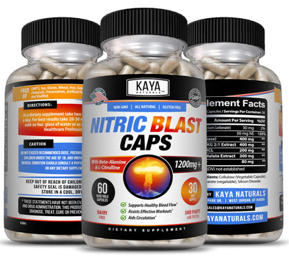 Kaya Naturals - Nitric Blast Potent All-Natural Herbal Supplement for Maximum Health Benefits Kaya NaturalsUS supplements