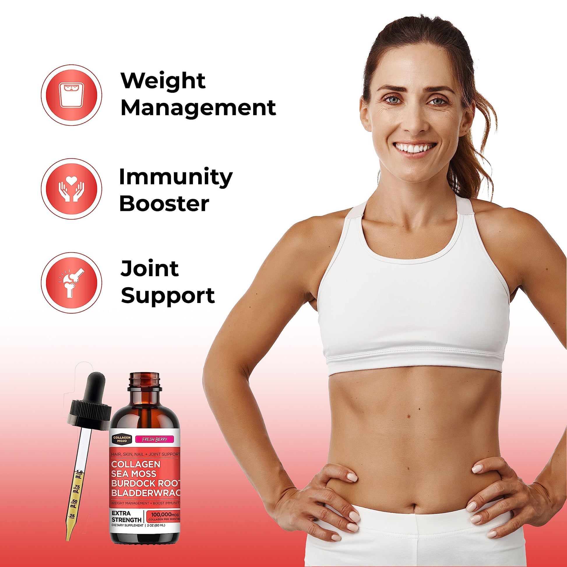 Collagen Mojo Liquid Collagen Peptides with Sea Moss, Burdock Root & Bladderwrack Collagen MojoAu supplements