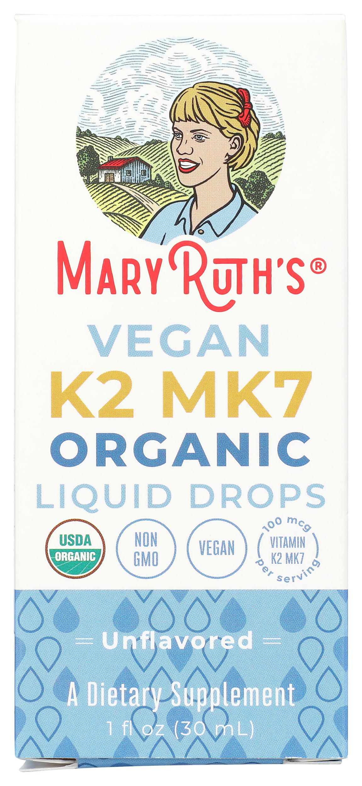 MaryRuth’s USDA Organic Vitamin K2 MK7 Liquid Drops for Adults & Kids | Sourced from Natto | Menaquinone- 7 | Vegan K2 Vitamin for Bone Health & Calcium Absorption | 1oz | Up to 90 Servings MARYRUTH'SUS supplements