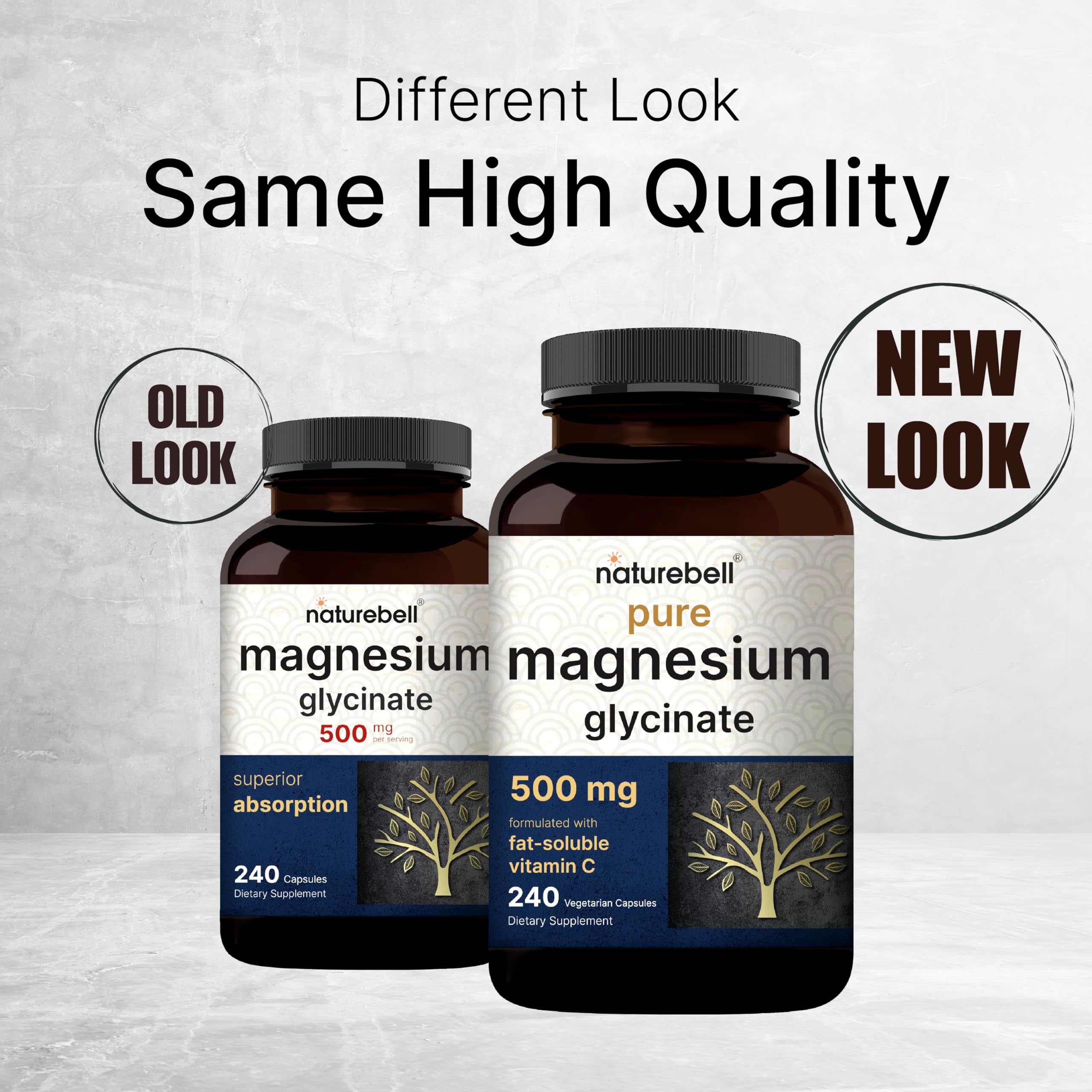 Naturebell Pure Magnesium Glycinate 500mg, 240 Veggie Capsules | 100% Chelated & Purified – 3rd Party Tested, Vegan Friendly, Non-GMO, Fiiler Free NatureBellAu supplements