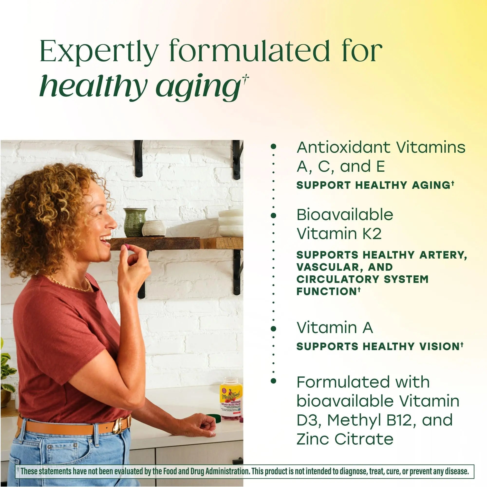 MegaFood Whole Body 55+ Womens Multivitamin - Multivitamin for Women - Vitamin D3 K2, Magnesium Citrate, Biotin & Folate - Bone Health MegaFoodAu supplements