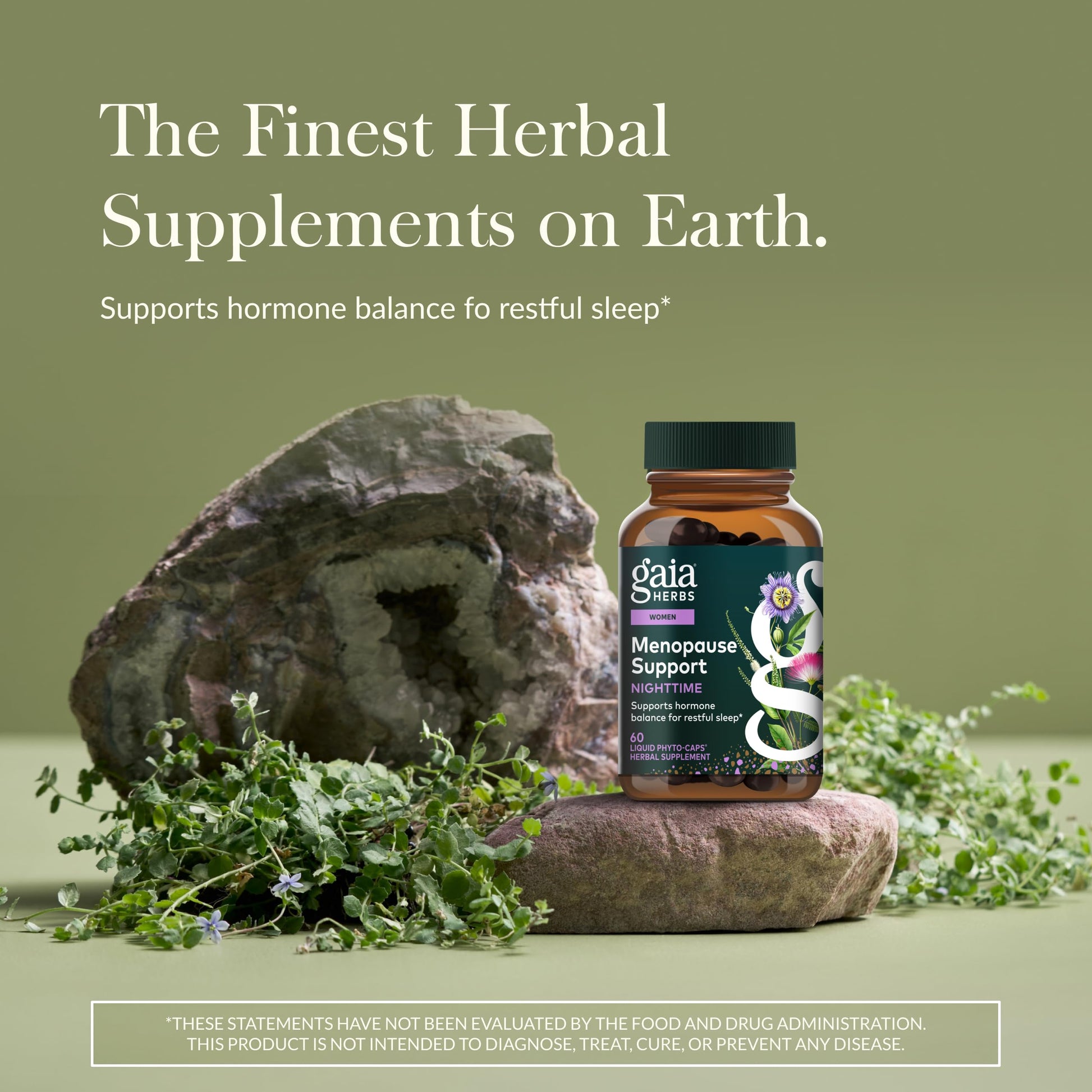 Gaia Herbs Menopause Support Nighttime - Menopause Supplement for Women* - with Black Cohosh, Mimosa, Passionflower & St. John's Wort - 60 Vegan Liquid Phyto-Caps (30 Servings) Gaia HerbsAu supplements