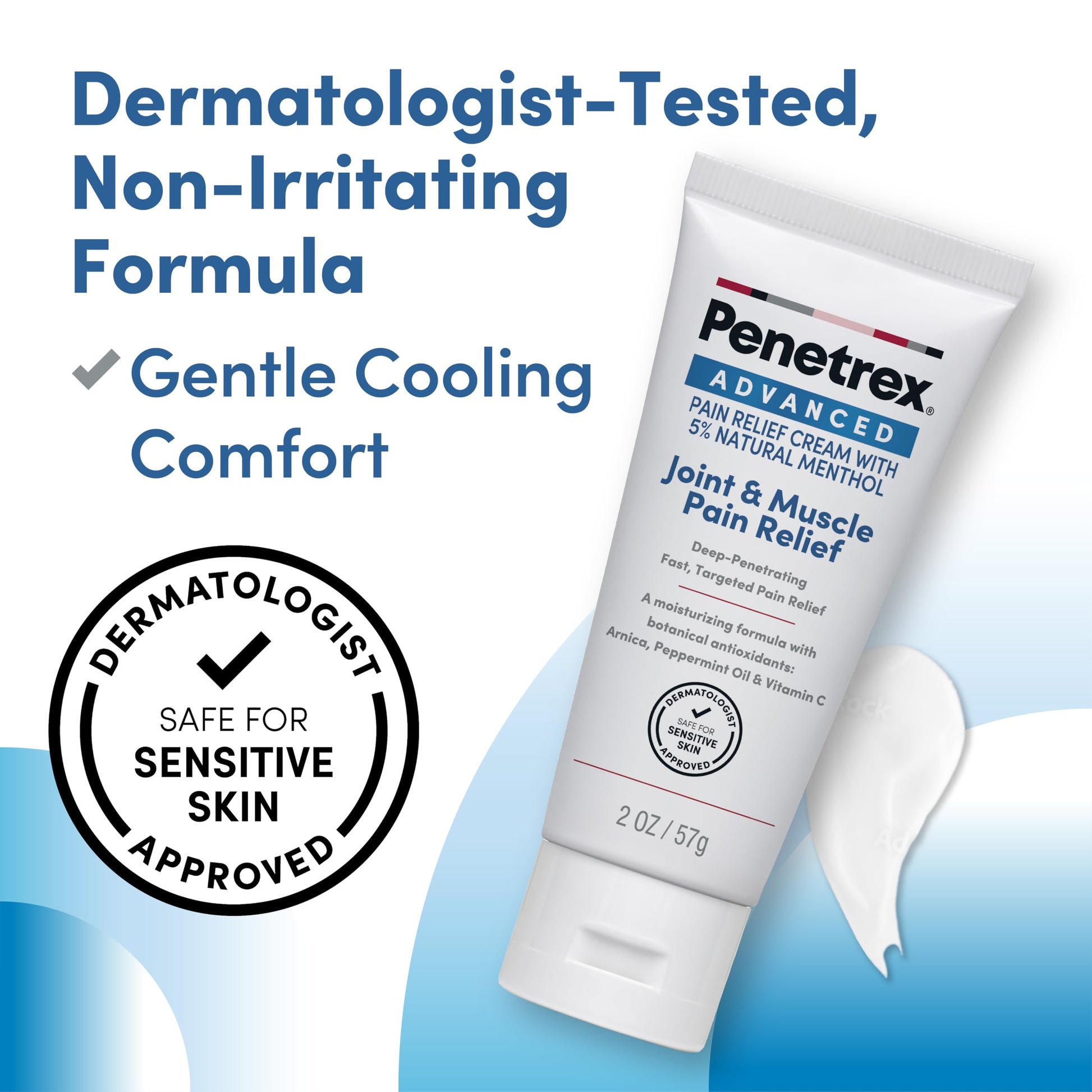 Penetrex Advanced Joint & Muscle Pain Relief Cream, 2 Oz - Natural Menthol 5% External Analgesic with A Blend of Antioxidants: Arnica, Peppermint Oil & Vitamin C PenetrexAu supplements