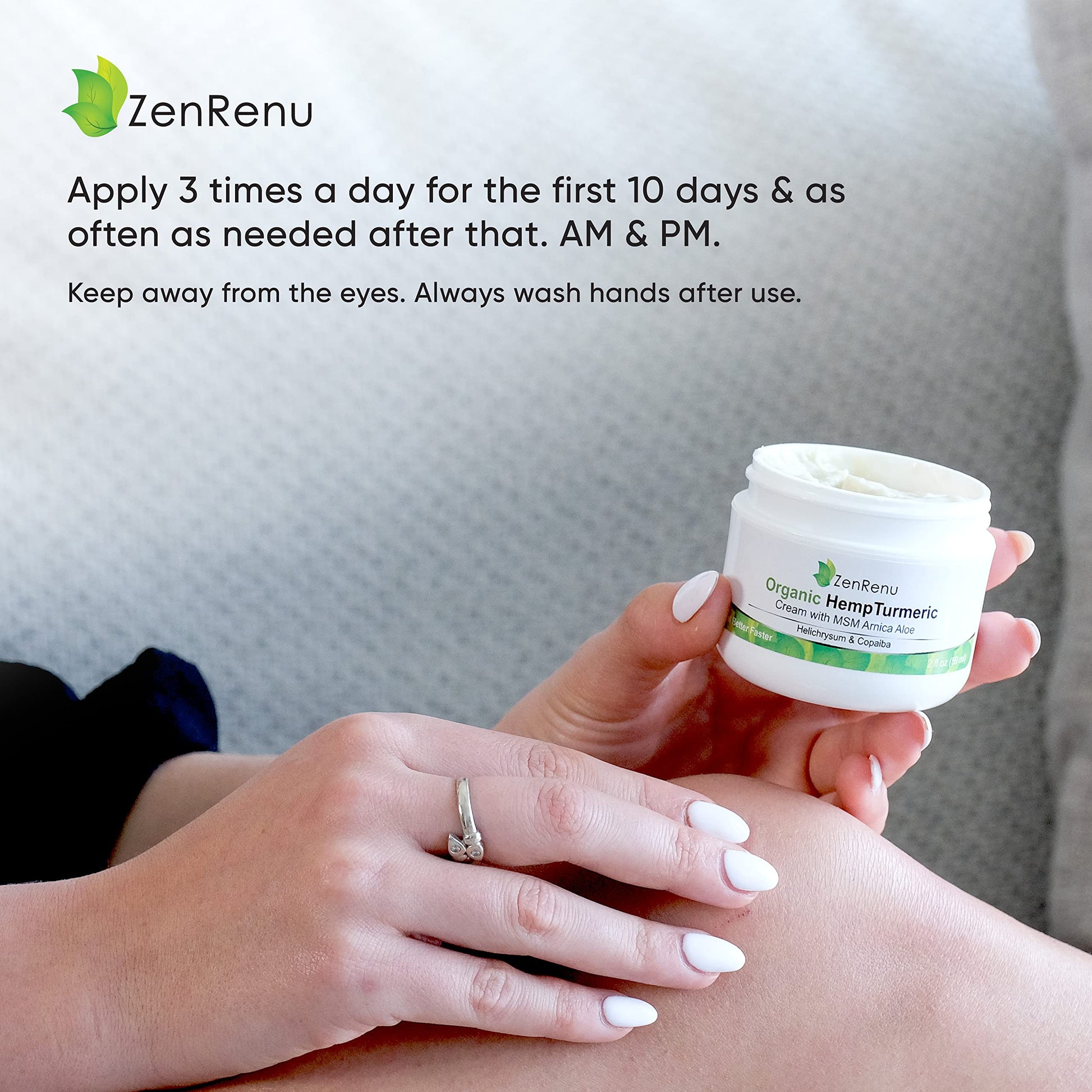 Zenrenu Hemp Joint & Muscle Relief Cream with Turmeric, Arnica, MSM, Hemp Oil & 7 Essential Oils - Non-Greasy & Soothing Formula for Back, Neck, Elbows, Knees, & Hip - ZenRenu, 2 oz ZenrenuAu supplements