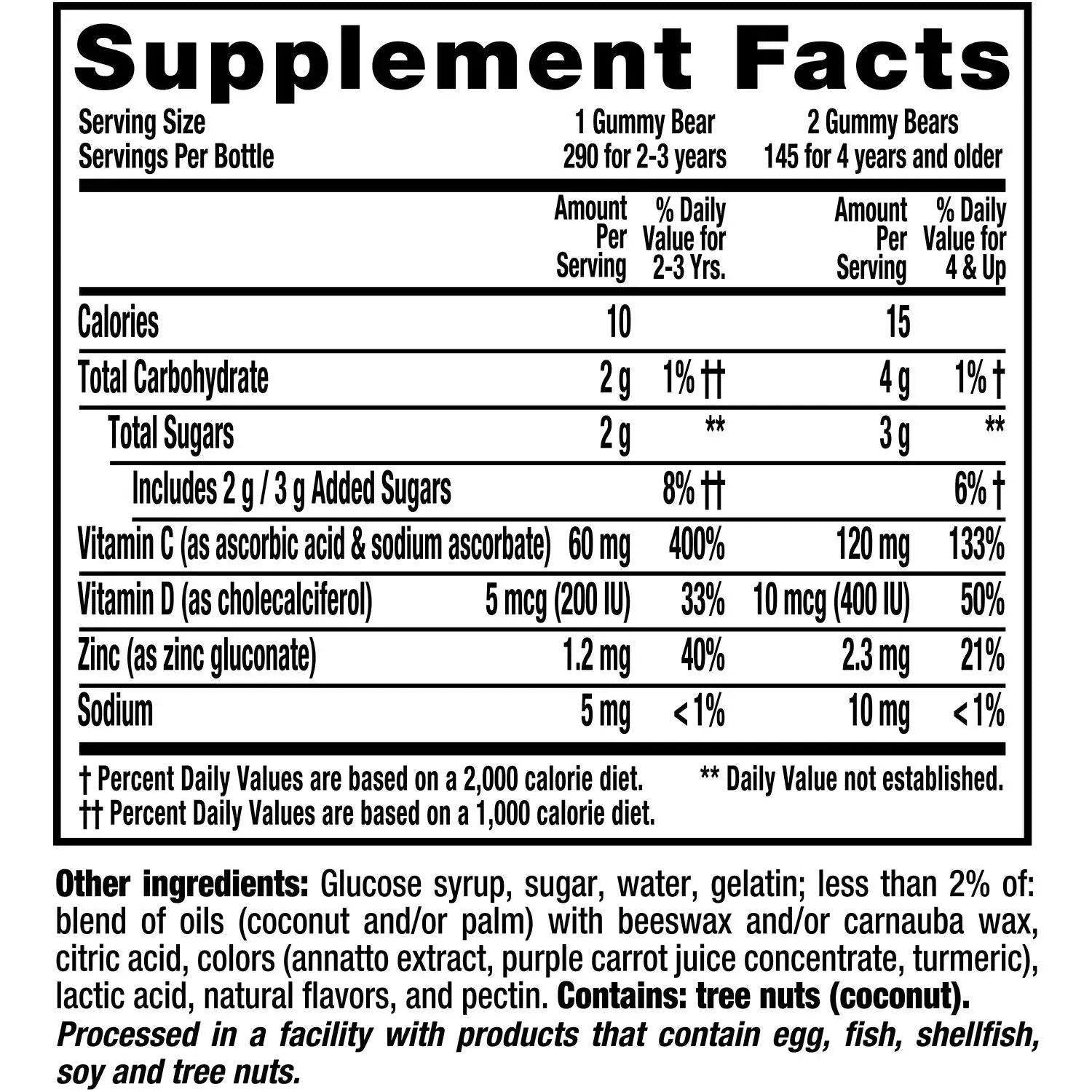 L'il Critter Kids' Immune C Plus Zinc and Vitamin D (290 Count) VitaAu supplements