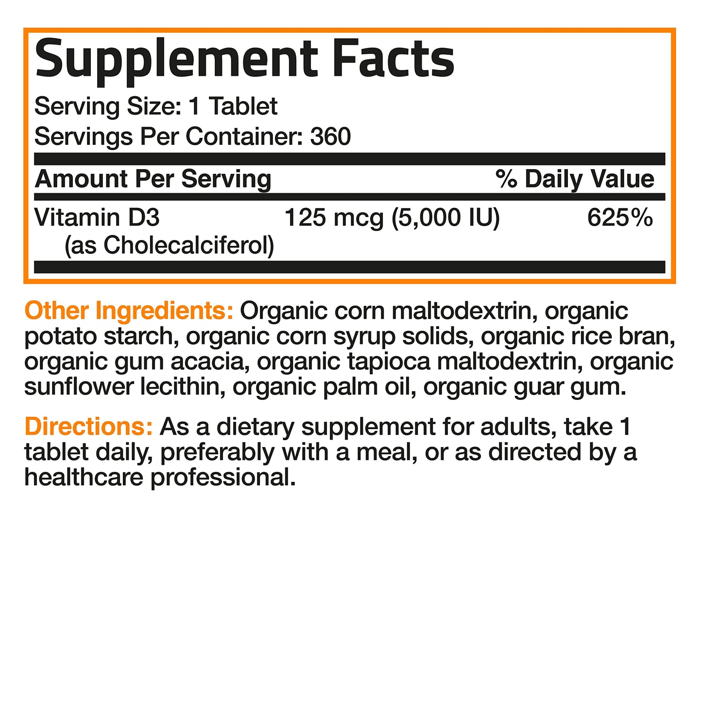 Bronson Vitamin D3 5,000 IU (1 Year Supply) for Immune Support, Healthy Muscle BronsonUS supplements