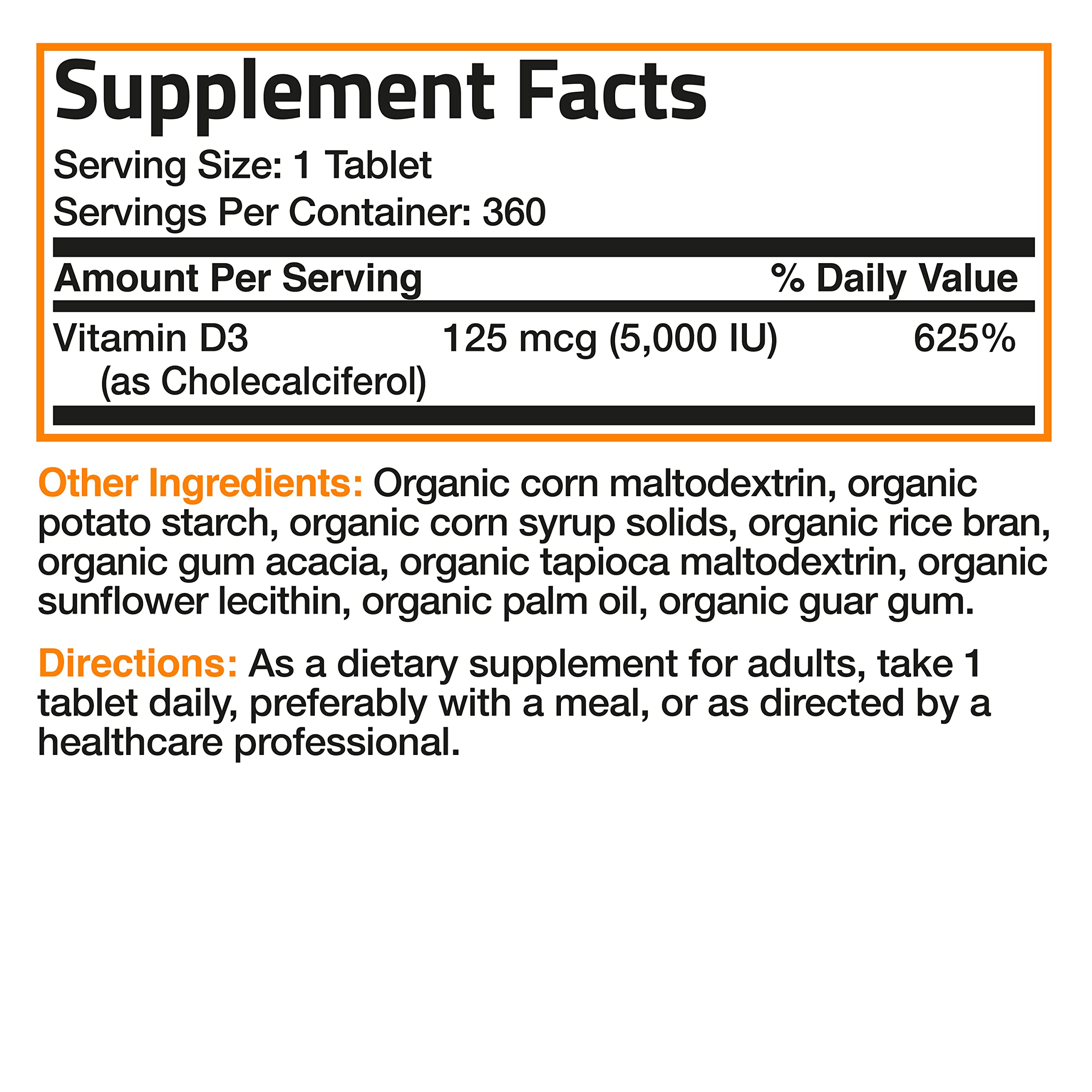 Bronson Vitamin D3 5,000 IU (1 Year Supply) for Immune Support, Healthy Muscle BronsonAu supplements