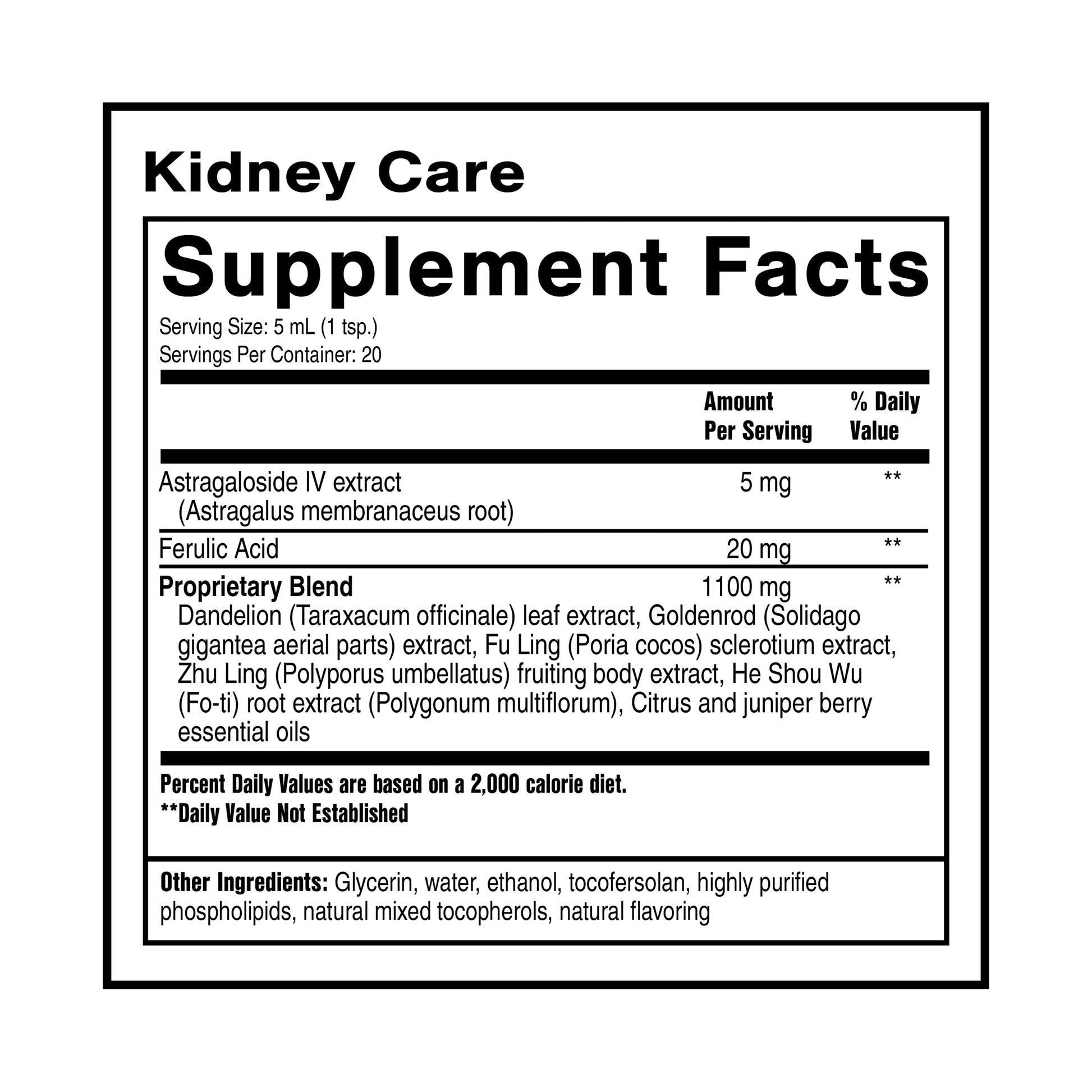 Quicksilver Scientific Kidney Care - Kidney Cleanse & Lymphatic Drainage Supplements - Astragaloside IV Extract, Zhu Ling, Goldenrod, Ferulic Acid, He Shou Wu & Dandelion Leaf (3.38oz / 100ml) Quicksilver ScientificUS supplements