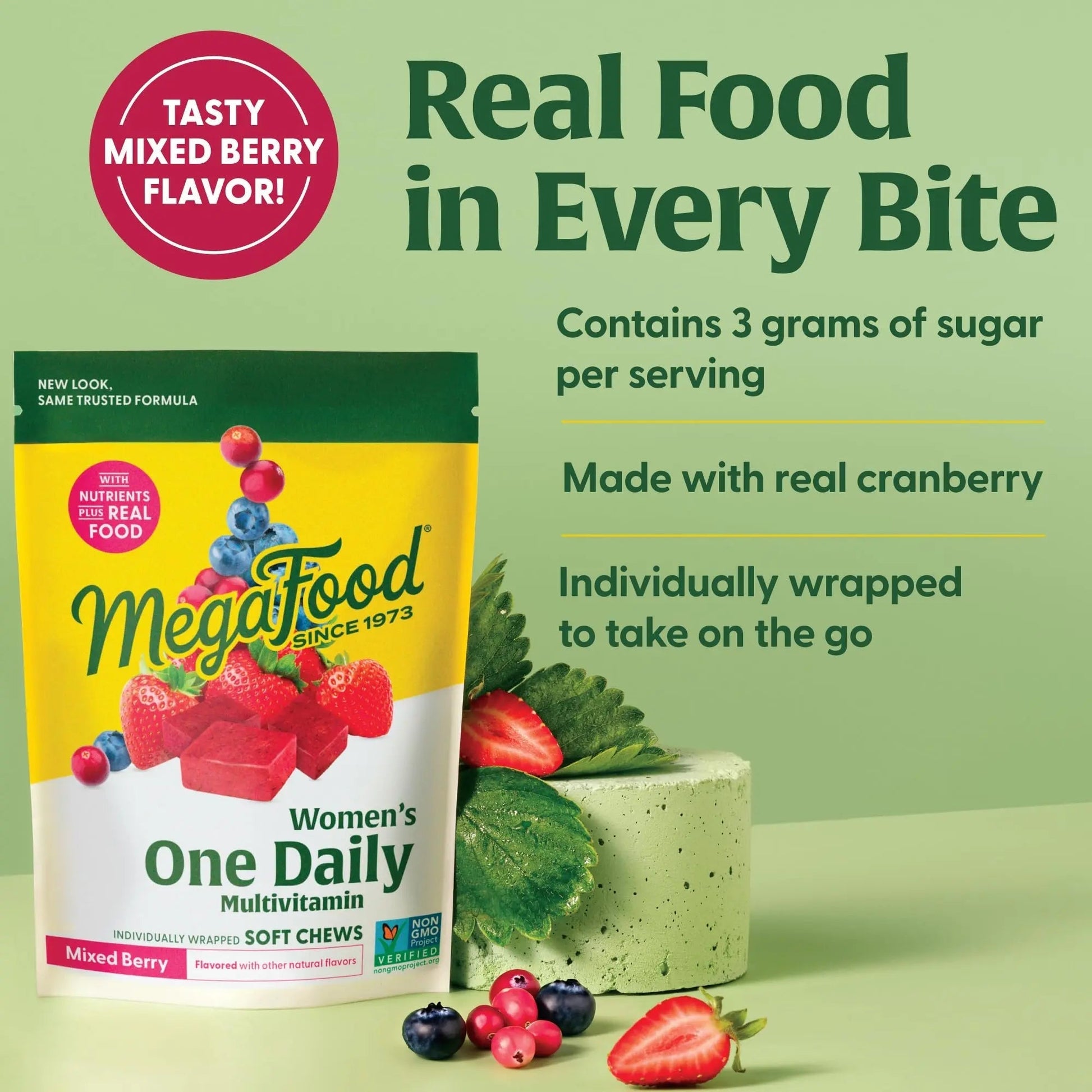 MegaFood Multivitamin for Women, One Daily Multivitamins, Soft Chews with Folate, Methylated B12, Vitamin B6, Biotin, Vitamin D3, C & A MegaFoodAu supplements